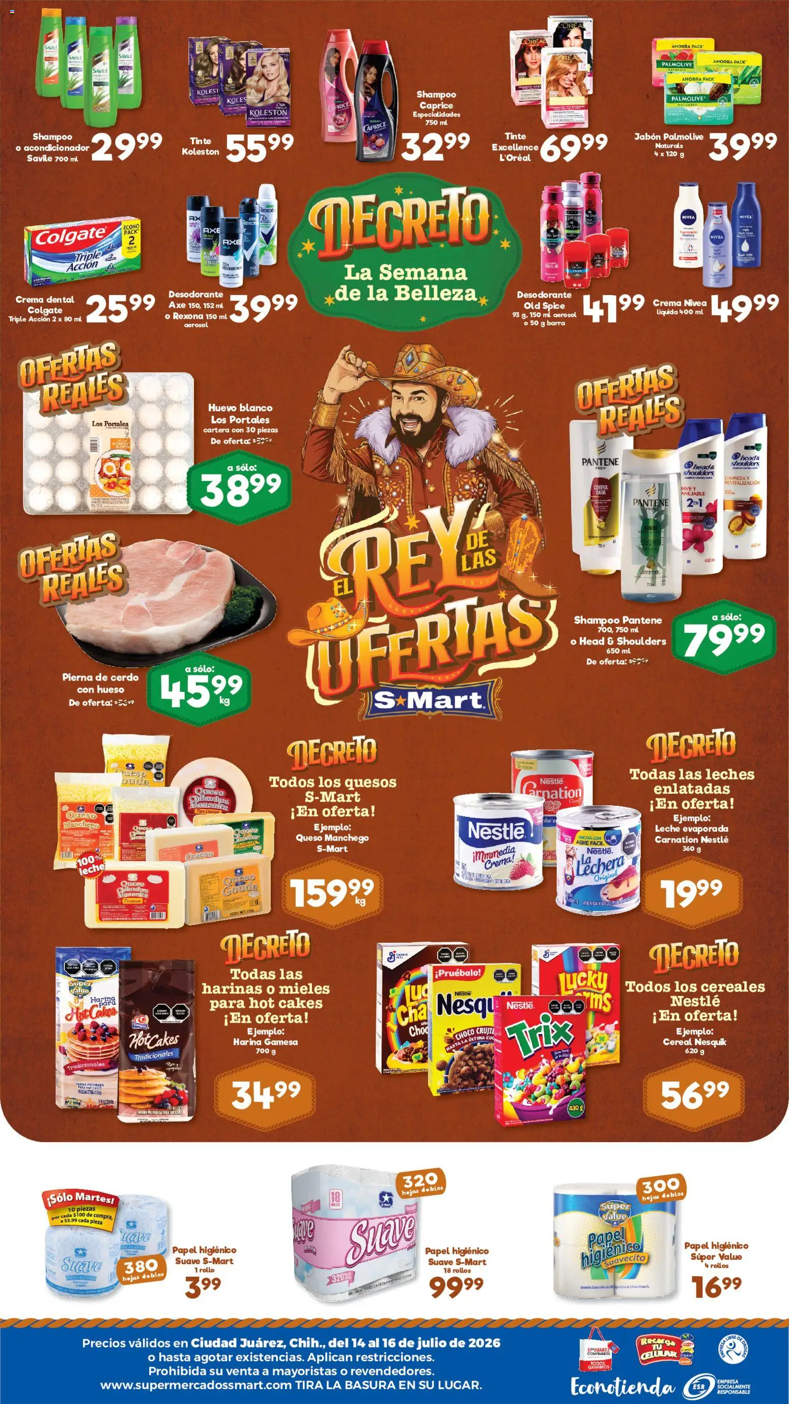 Nuevas ofertas de S-Mart válidas en toda la República Mexicana desde el 14/07/2026. ¡Encuentra las mejores ofertas en S-Mart folleto Juárez! | Página: 2