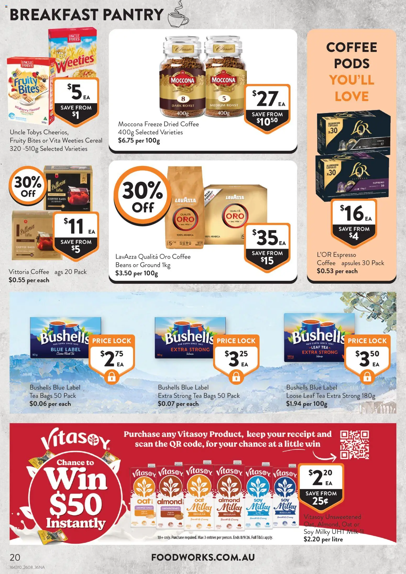 Foodworks catalogue - valid from 26/08/2026 | Page: 20 | Products: Coffee, Tea, Moccona, Beans