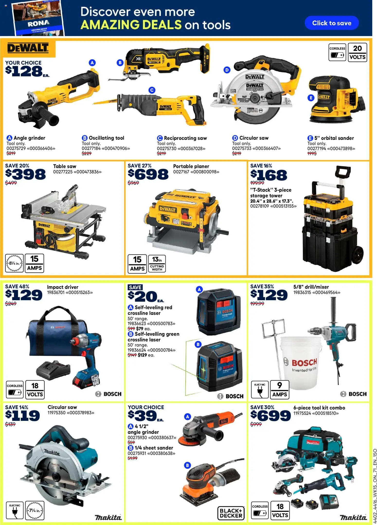 Rona flyer valid from 07.05.2026 | Page: 15 | Products: Grinder, Table