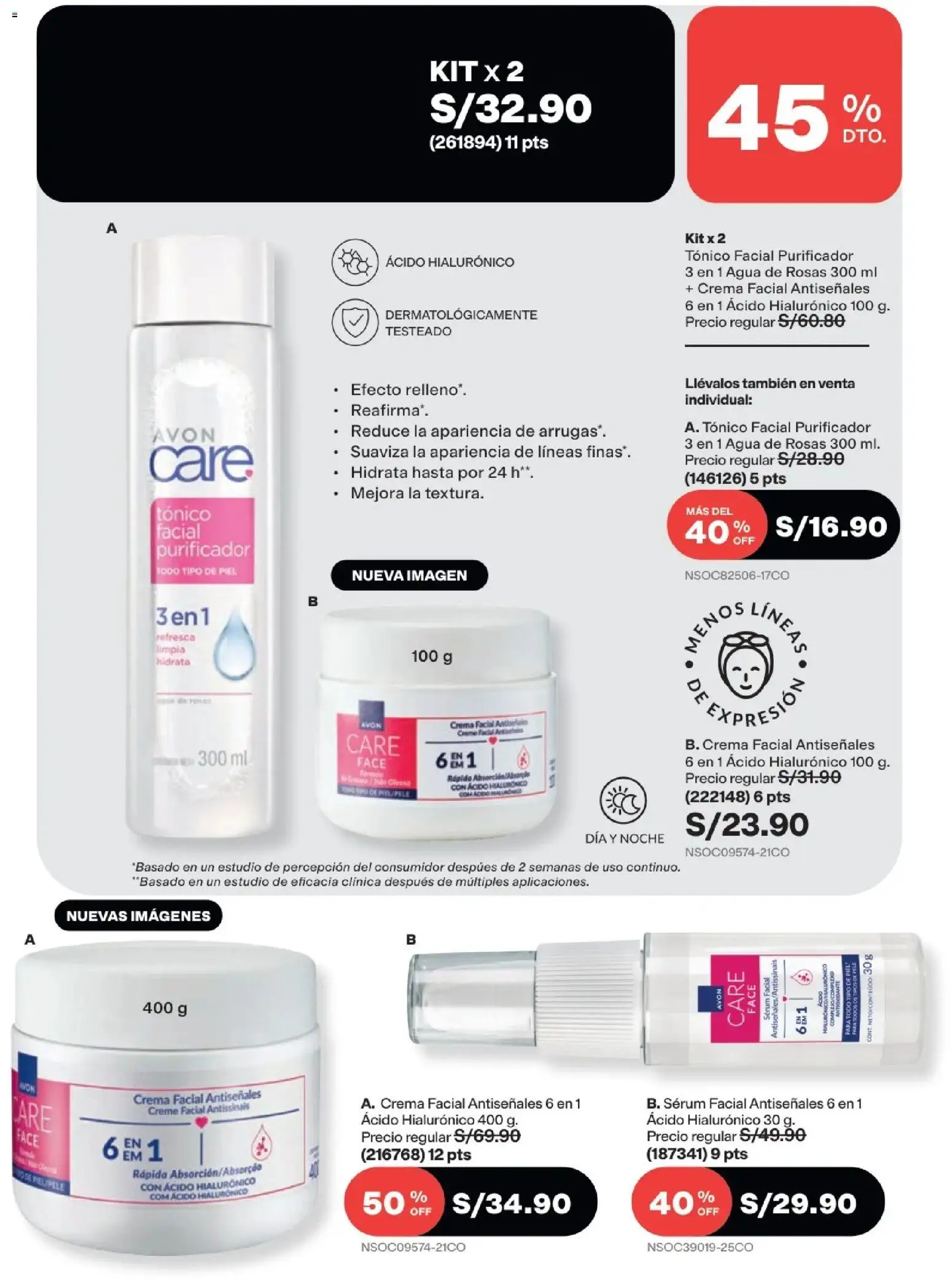 Catálogo Avon válido desde 22/07/2026 | Página: 108 | Productos: Crema, Agua, Tónico facial
