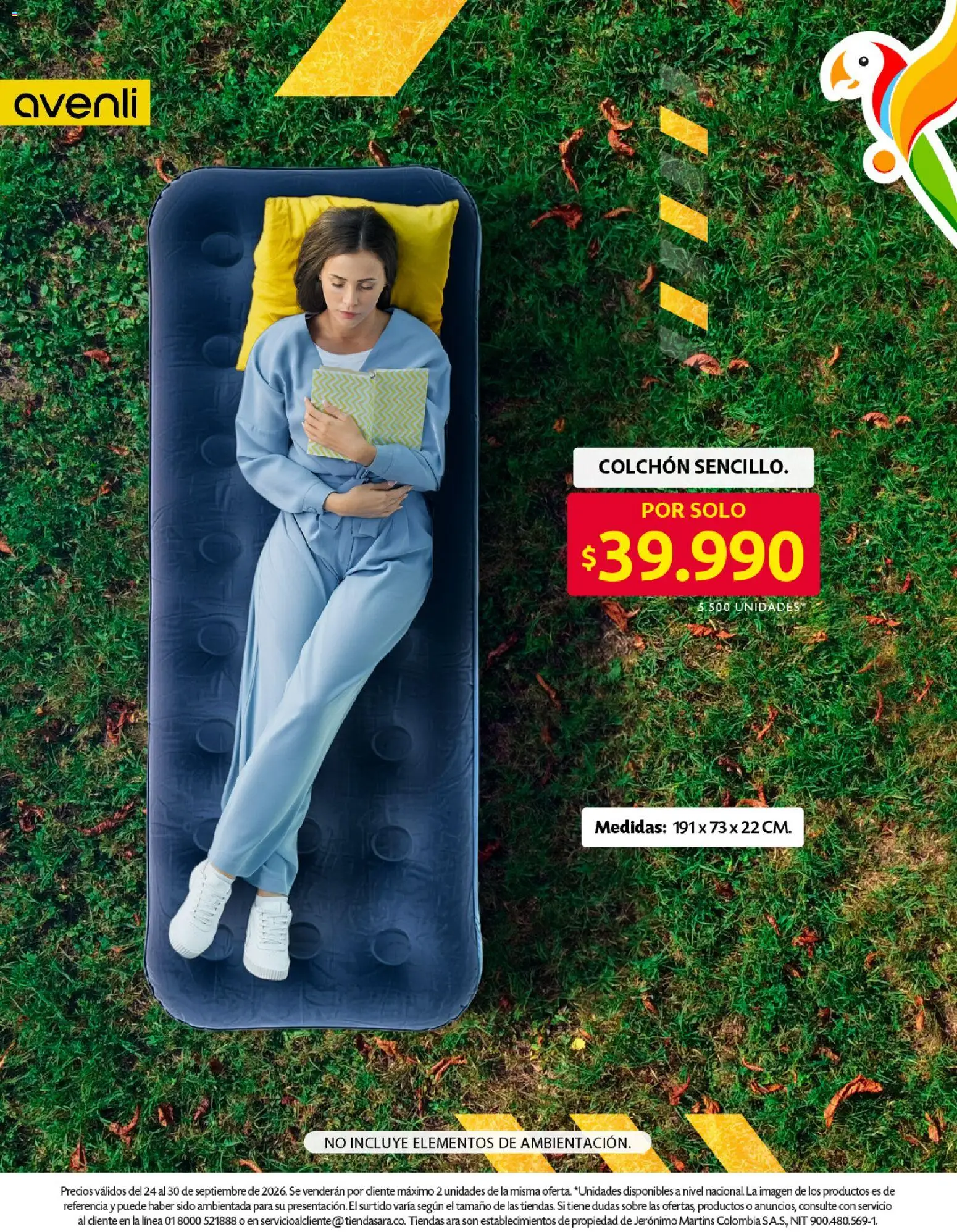 Ara revista - valida desde el 24/09/2026 | Página: 20 | Productos: Sobre, Colchón