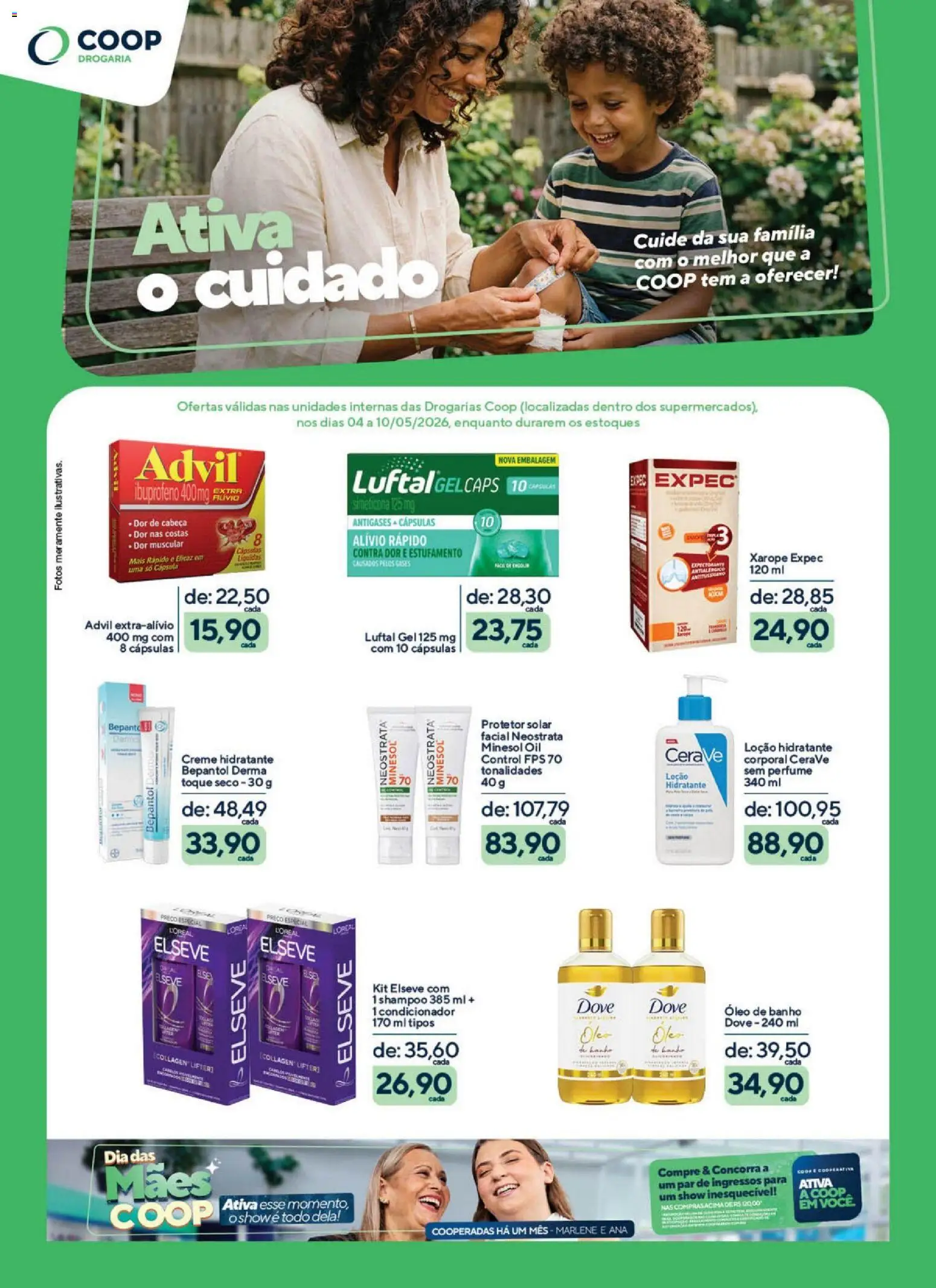 Coop Folheto - válido de 04.05.2026 | Página: 1 | Produtos: Condicionador, Protetor solar, Xarope, Dove