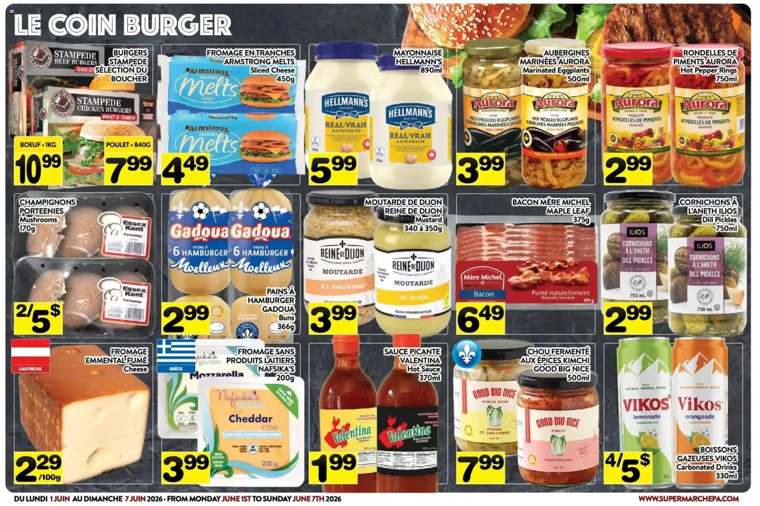 Pa Supermarché flyer valid from 01.06.2026 | Page: 3 | Products: Beef, Cheese, Chicken