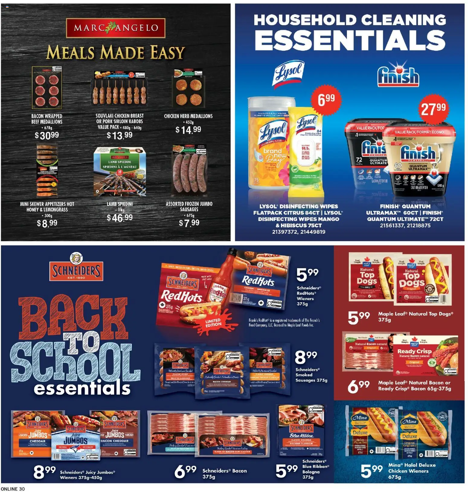 Fortinos flyer valid from Sep 3, 2026 | Page: 29 | Products: Sausages, Appetizers, Cheddar, Chicken breast