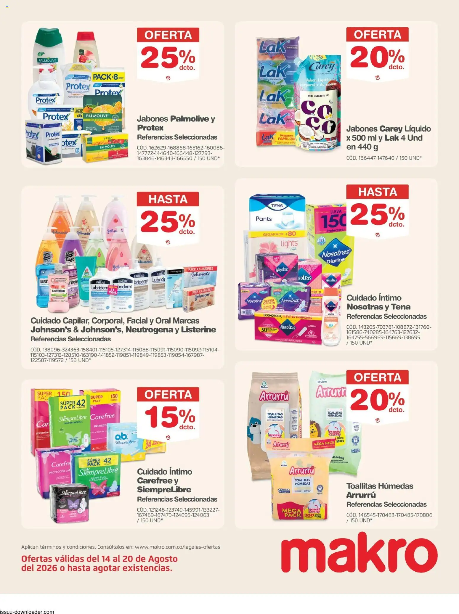 Makro revista - valida desde el 14/08/2026 | Página: 24 | Productos: Jabón líquido, Jabón, Protectores, Alcohol