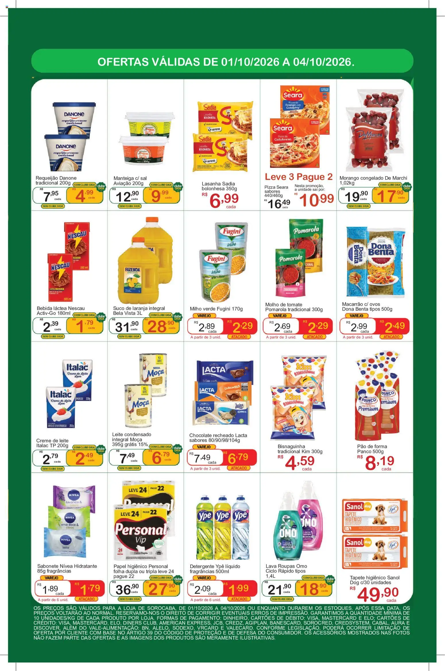 GIGA Atacado Folheto - válido de 01/10/2026 | Página: 2 | Produtos: Manteiga, Ovos, Milho, Requeijão