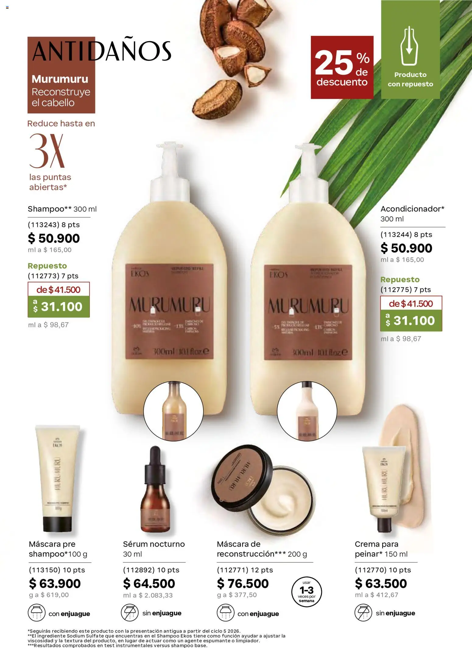 Natura revista - valida desde el 29.04.2026 | Página: 158 | Productos: Crema, Serum, Shampoo, Máscara