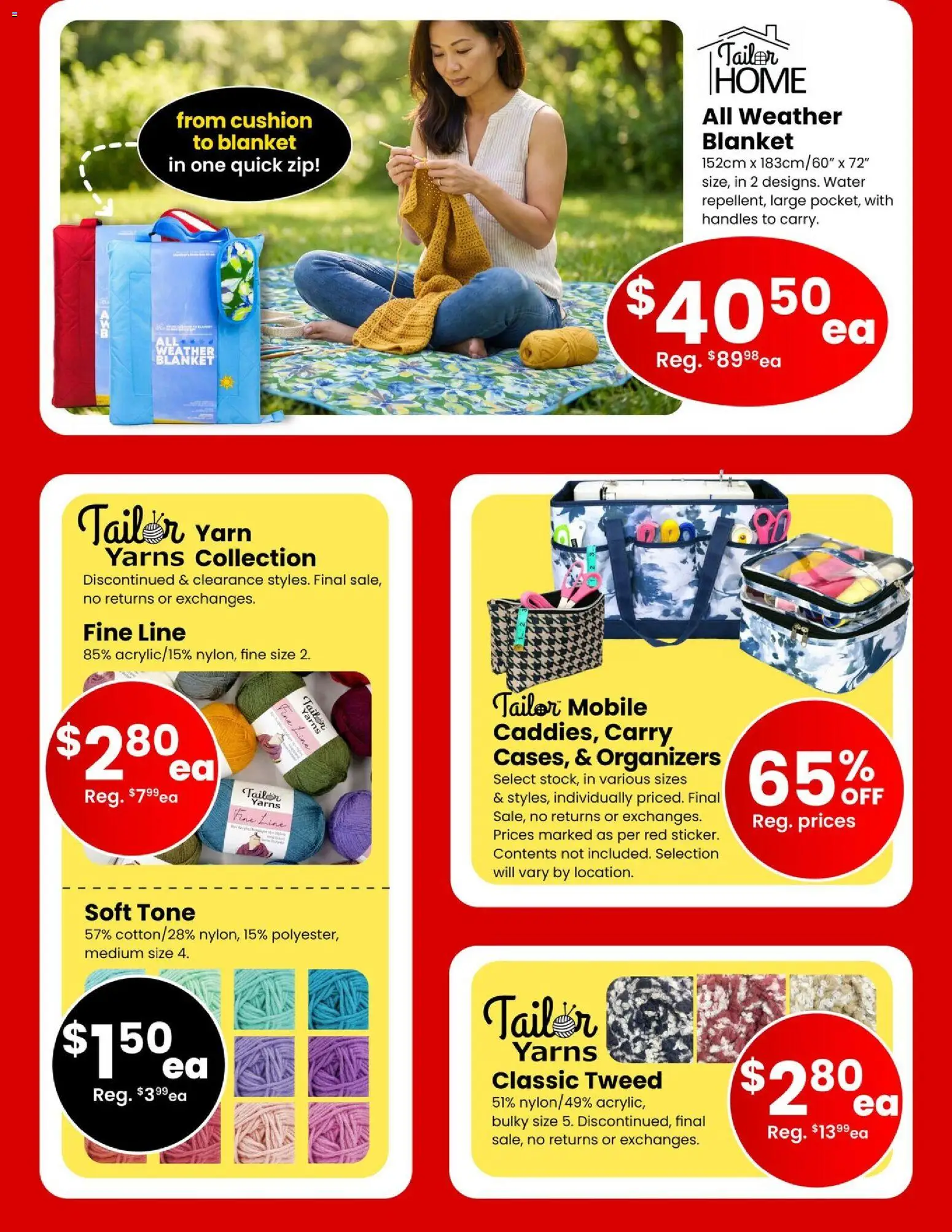 Fabricland flyer valid from Aug 1, 2026 | Page: 11 | Products: Water, Blanket