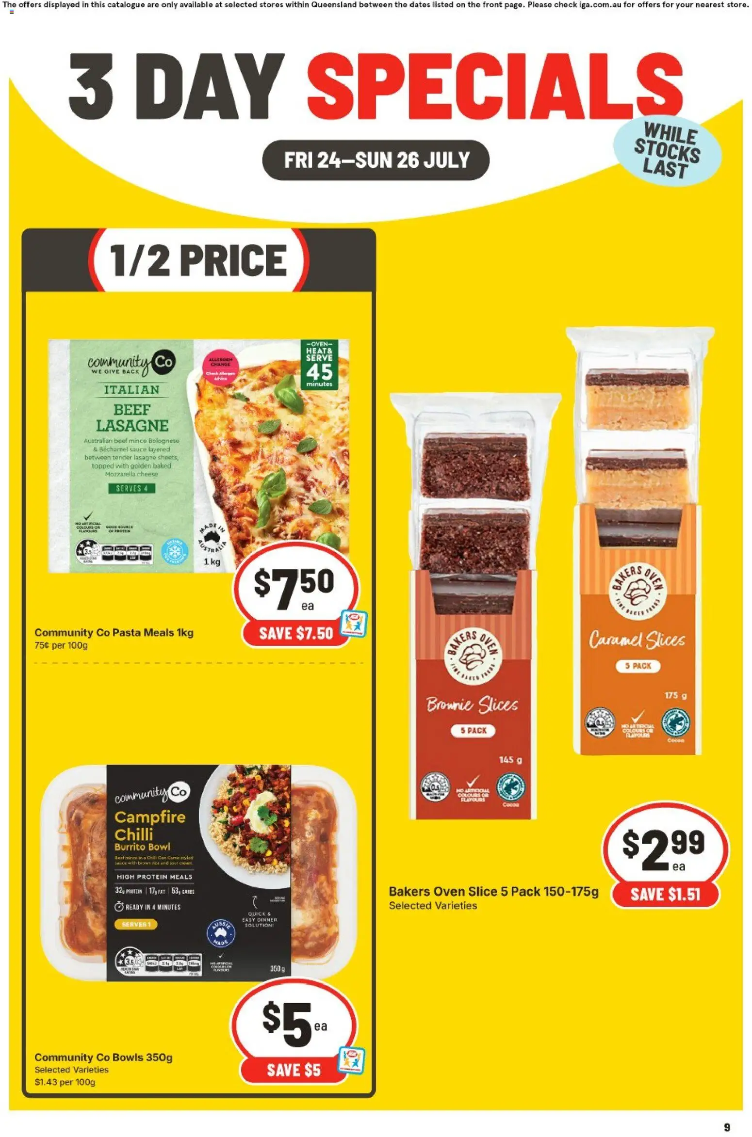 IGA catalogue - valid from 24/07/2026 | Page: 2 | Products: Cheese, Pasta, Sauce, Chilli