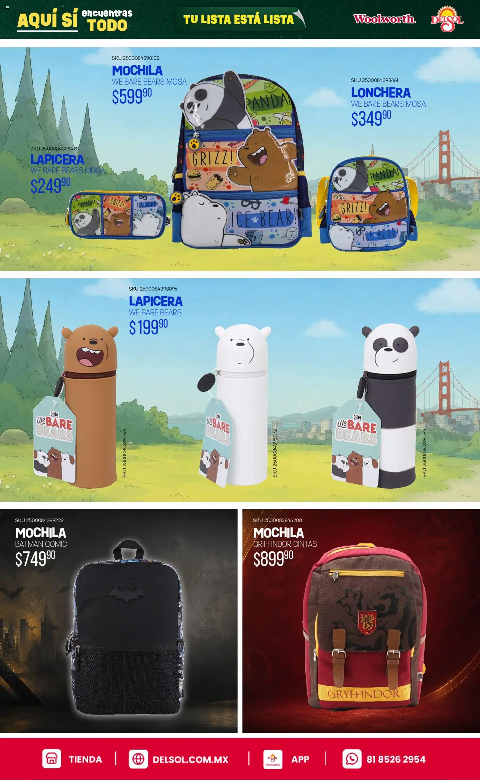 Nuevas ofertas de Del Sol y Woolworth válidas en toda la República Mexicana desde el 25/06/2026. ¡Encuentra las mejores ofertas en Del Sol y Woolworth catálogo Back To School! | Página: 42 | Productos: Mochila