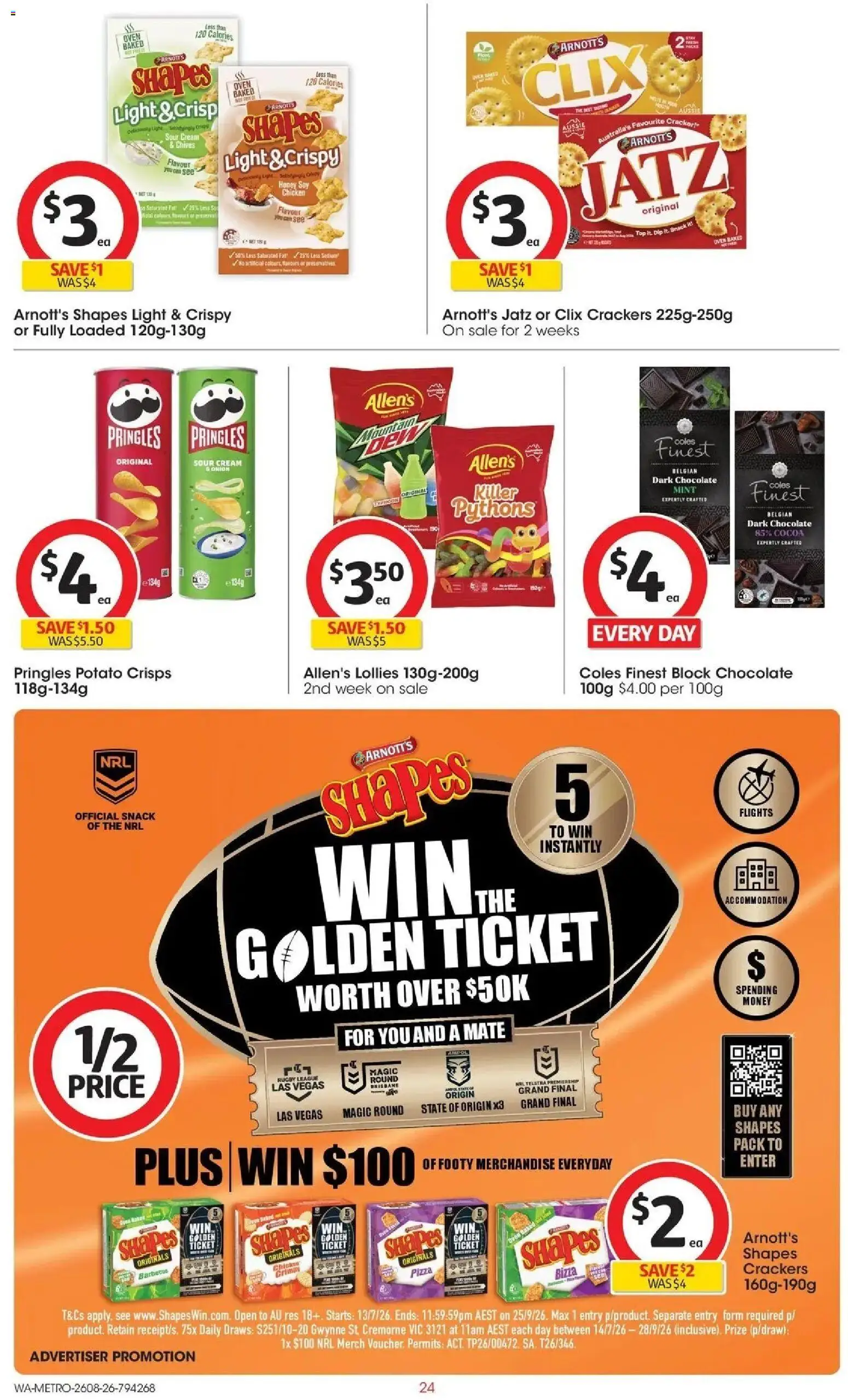 ﻿Coles catalogue valid from 26/08/2026 > Online Australia | Page: 24 | Products: Cocoa, Honey, Lollies, Oven