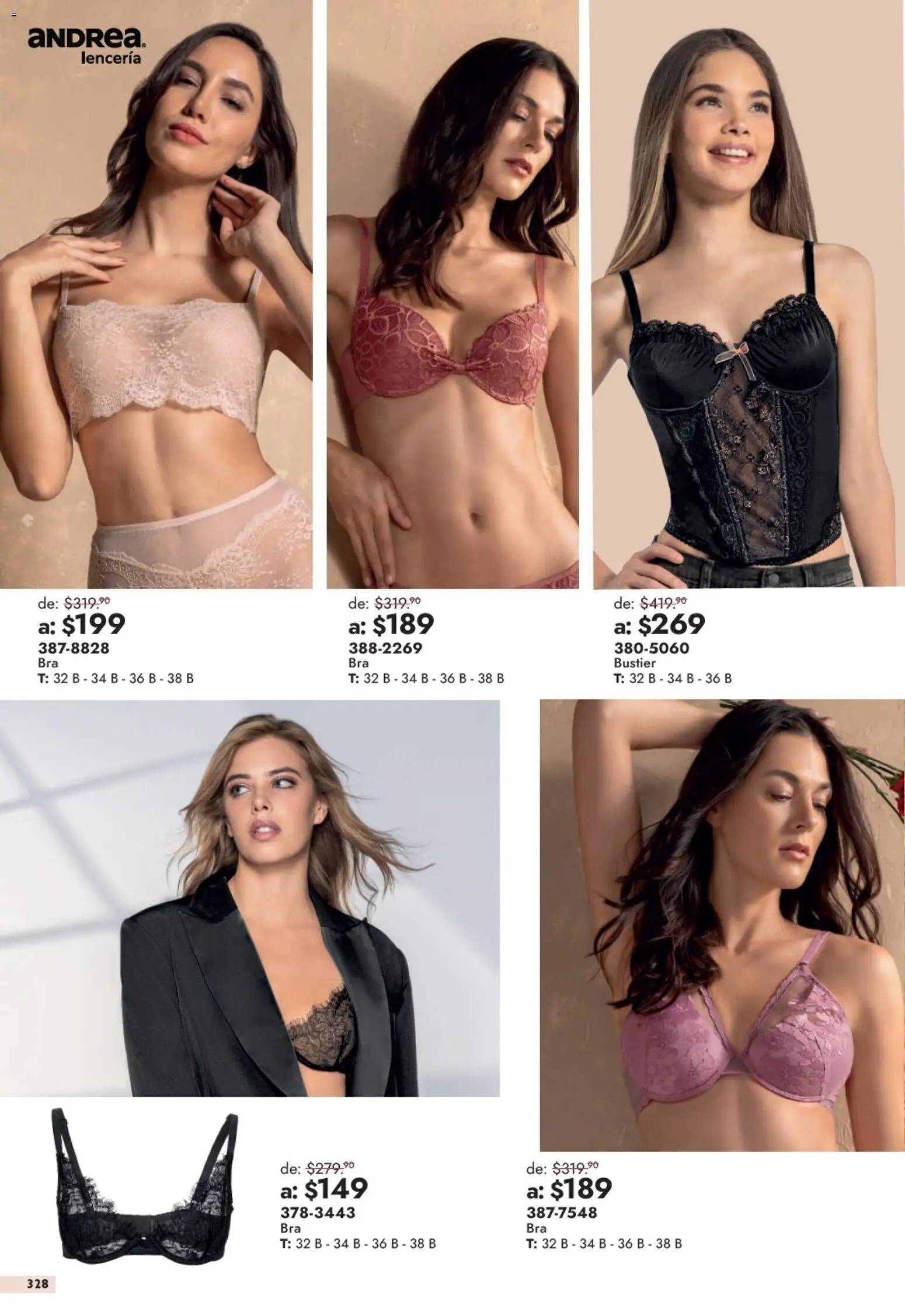 Nuevas ofertas de Andrea válidas en toda la República Mexicana desde el 13/09/2026. ¡Encuentra las mejores ofertas en Andrea catálogo Outlet! | Página: 328 | Productos: Lenceria
