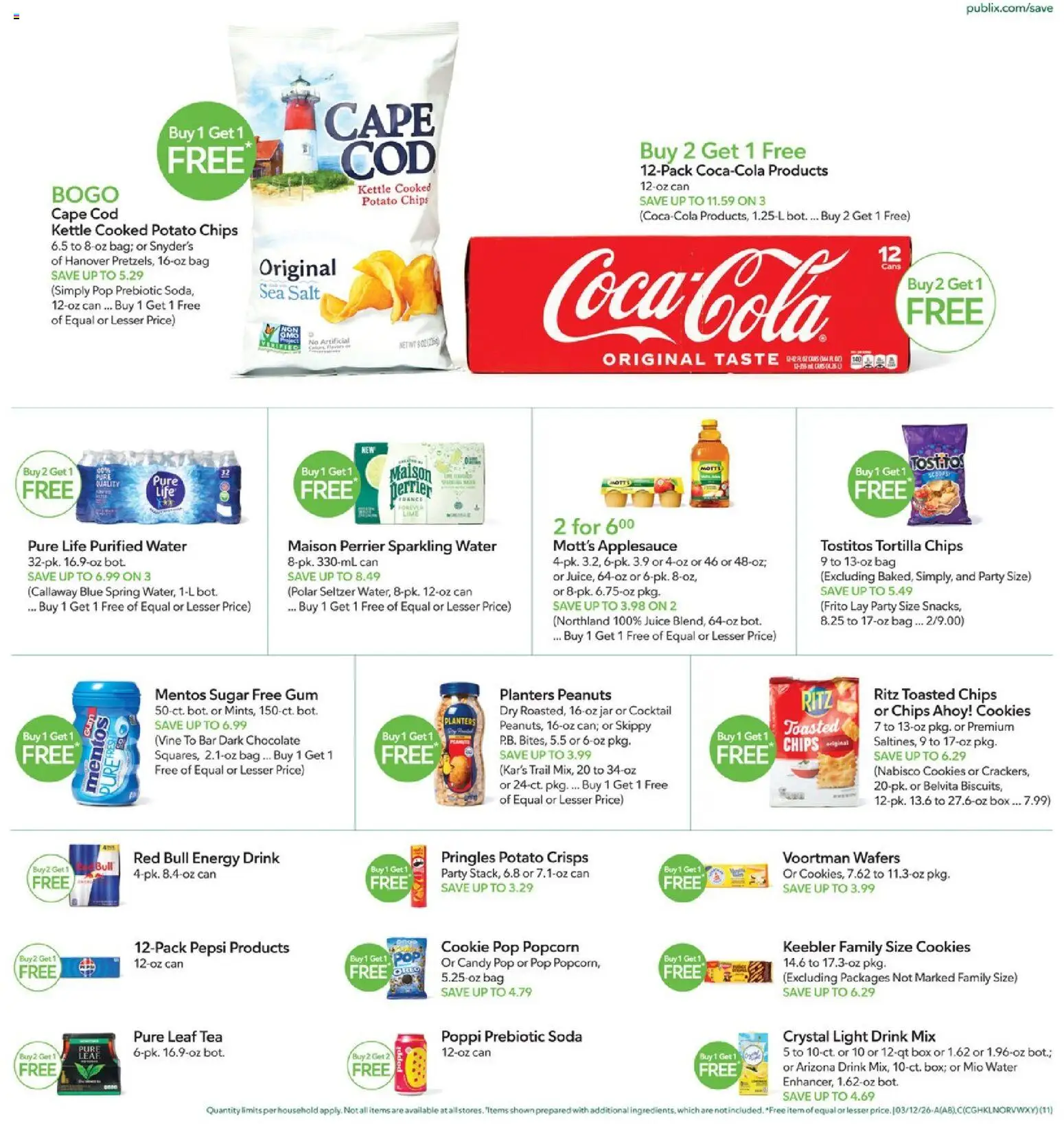 Publix Weekly Ad - valid from 11.03.2026 | Page: 11 | Products: Box, Water, Salt, Lime