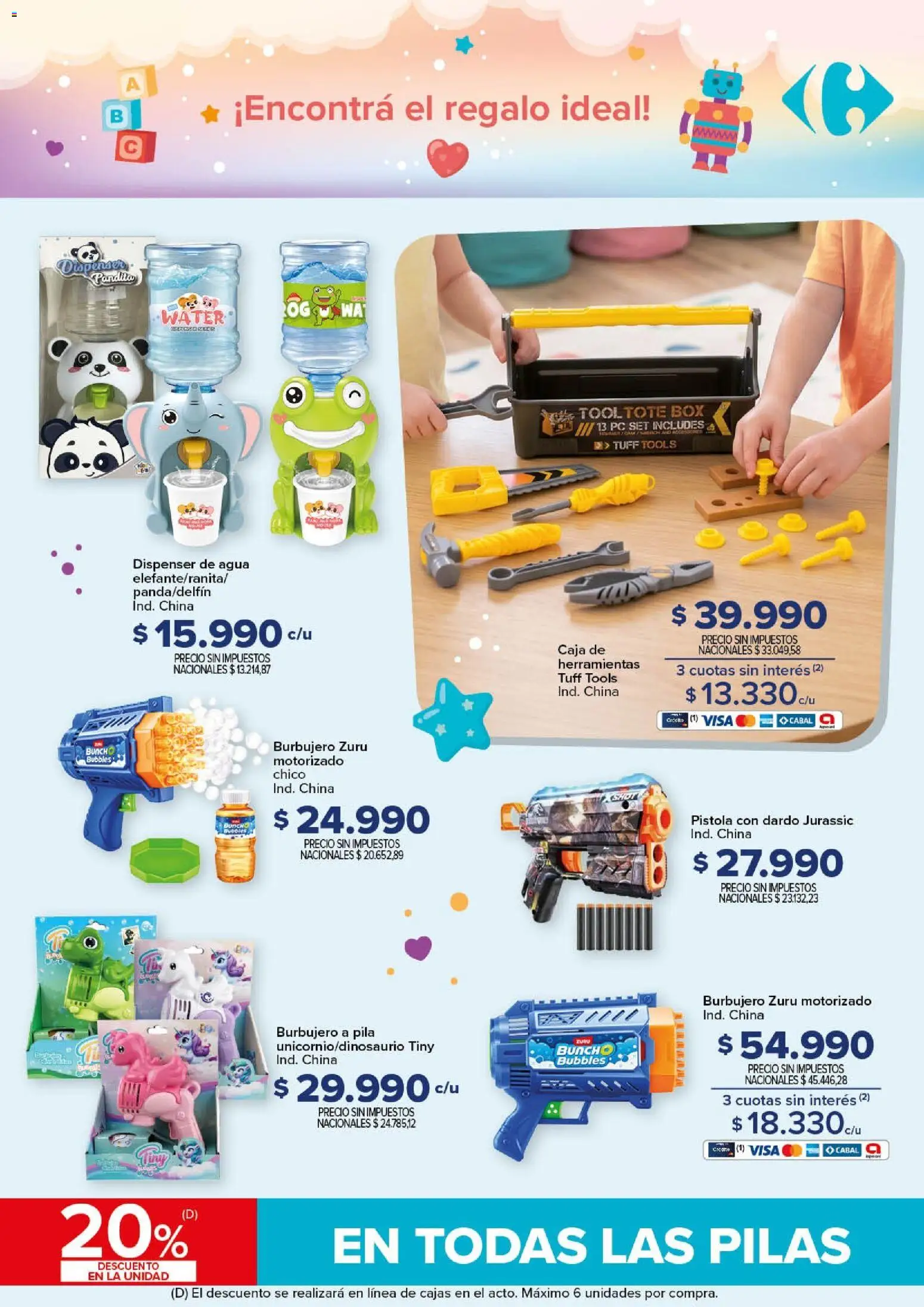 Carrefour - Dia de la Niñez │ válido desde el 23/07/2026 | Página: 25 | Productos: Pila, Pilas, Caja, Agua