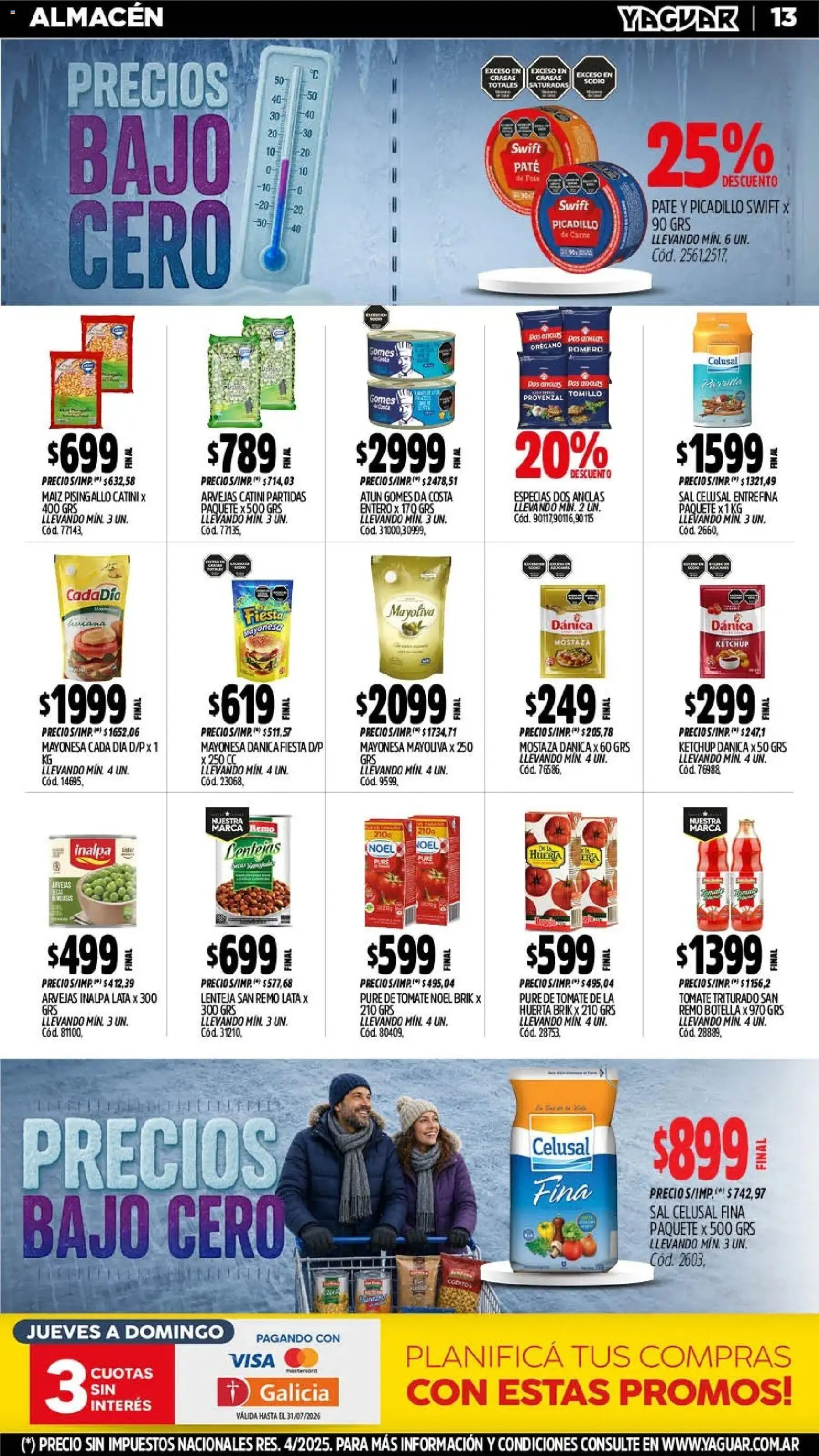 Yaguar - Oferta Semanal Misiones │ válido desde el 20/07/2026 | Página: 12 | Productos: Lentejas, Ketchup, Maiz, Provenzal