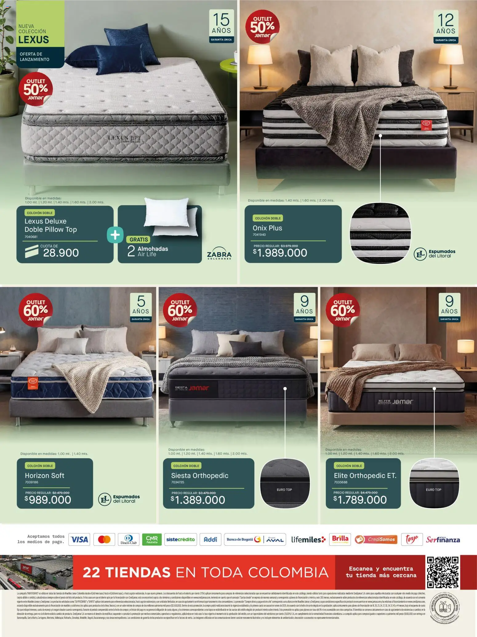 Muebles jamar revista - valida desde el 07.01.2026 | Página: 8 | Productos: Banco, Sobre, Colchón, Top