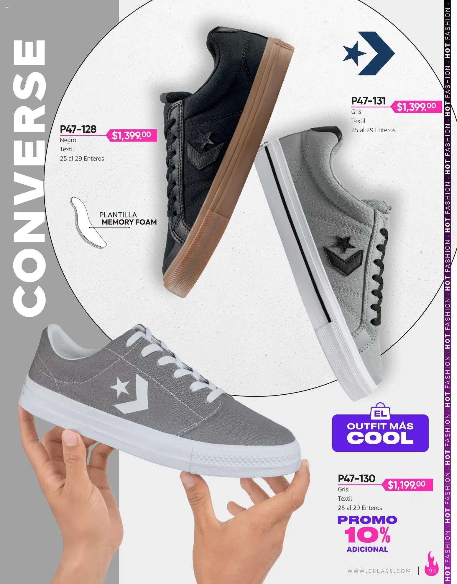 Nuevas ofertas de Cklass válidas en toda la República Mexicana desde el 03/08/2026. ¡Encuentra las mejores ofertas en Cklass catálogo Hot Fashion Calzado! | Página: 95