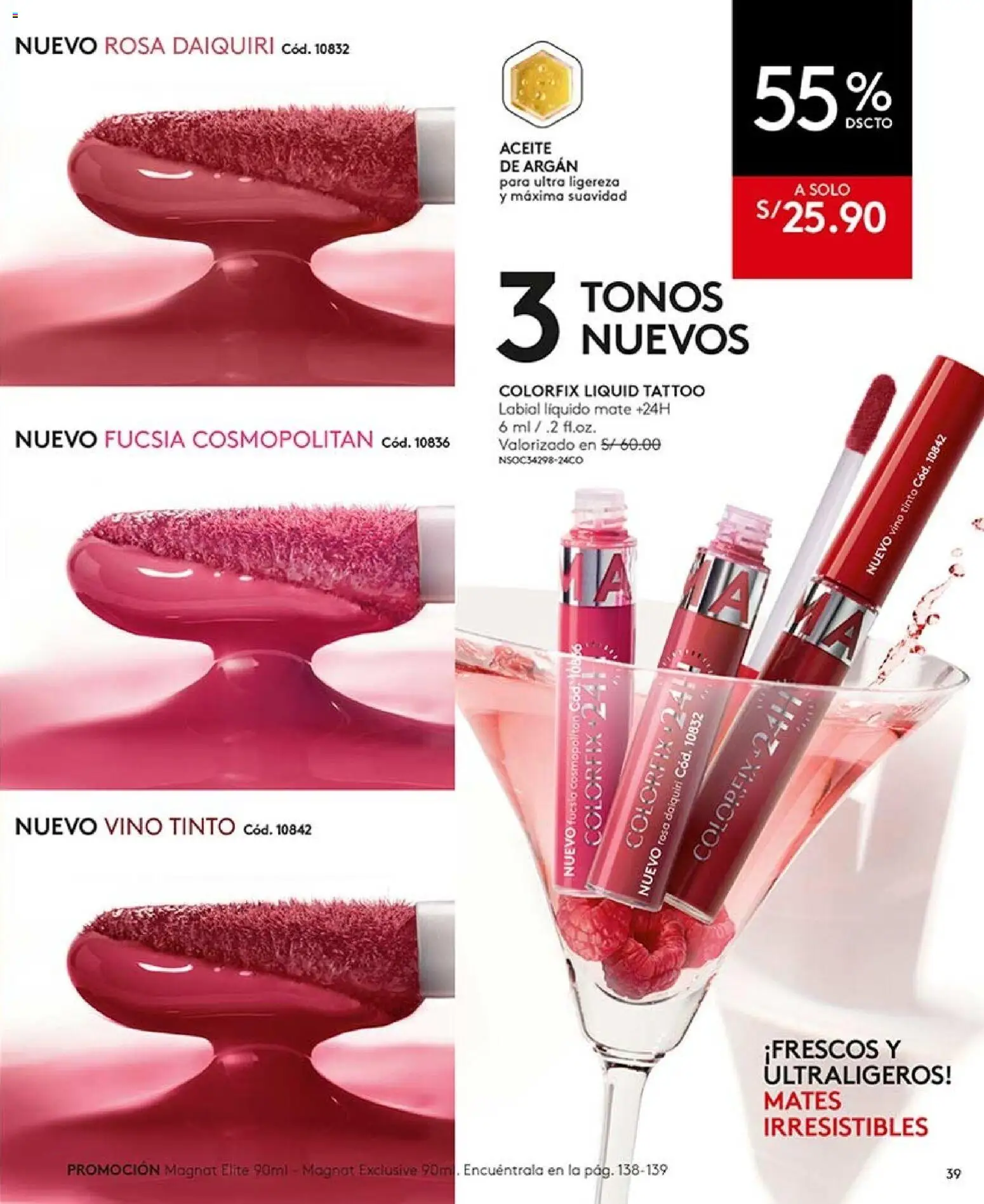 Catálogo Ésika válido desde 22/08/2026 | Página: 39 | Productos: Aceite, Vino, Vino tinto