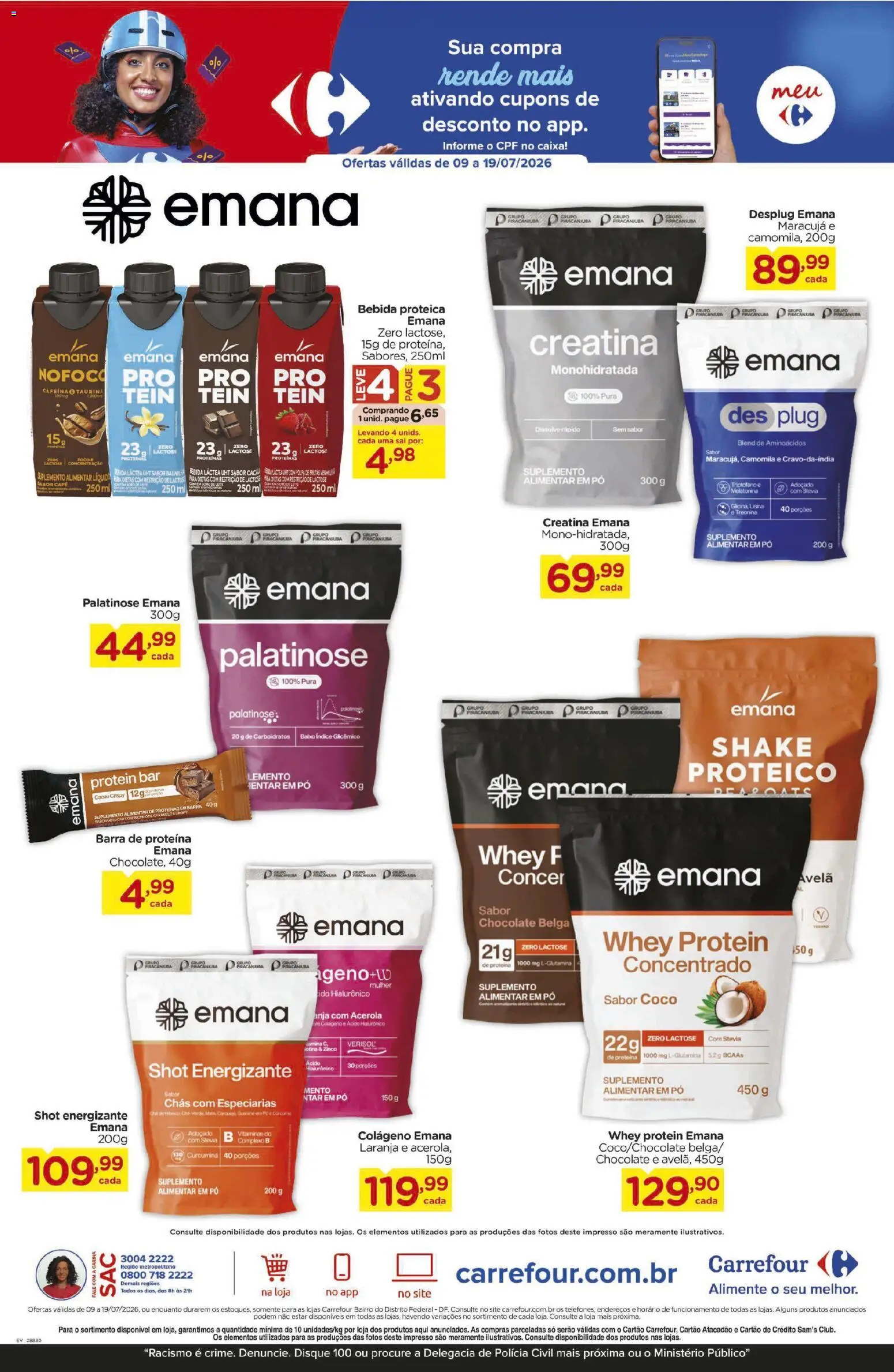 Carrefour Bairro Folheto - válido de 09/07/2026 | Página: 2 | Produtos: Maracujá, Creatina, Café, Chocolate