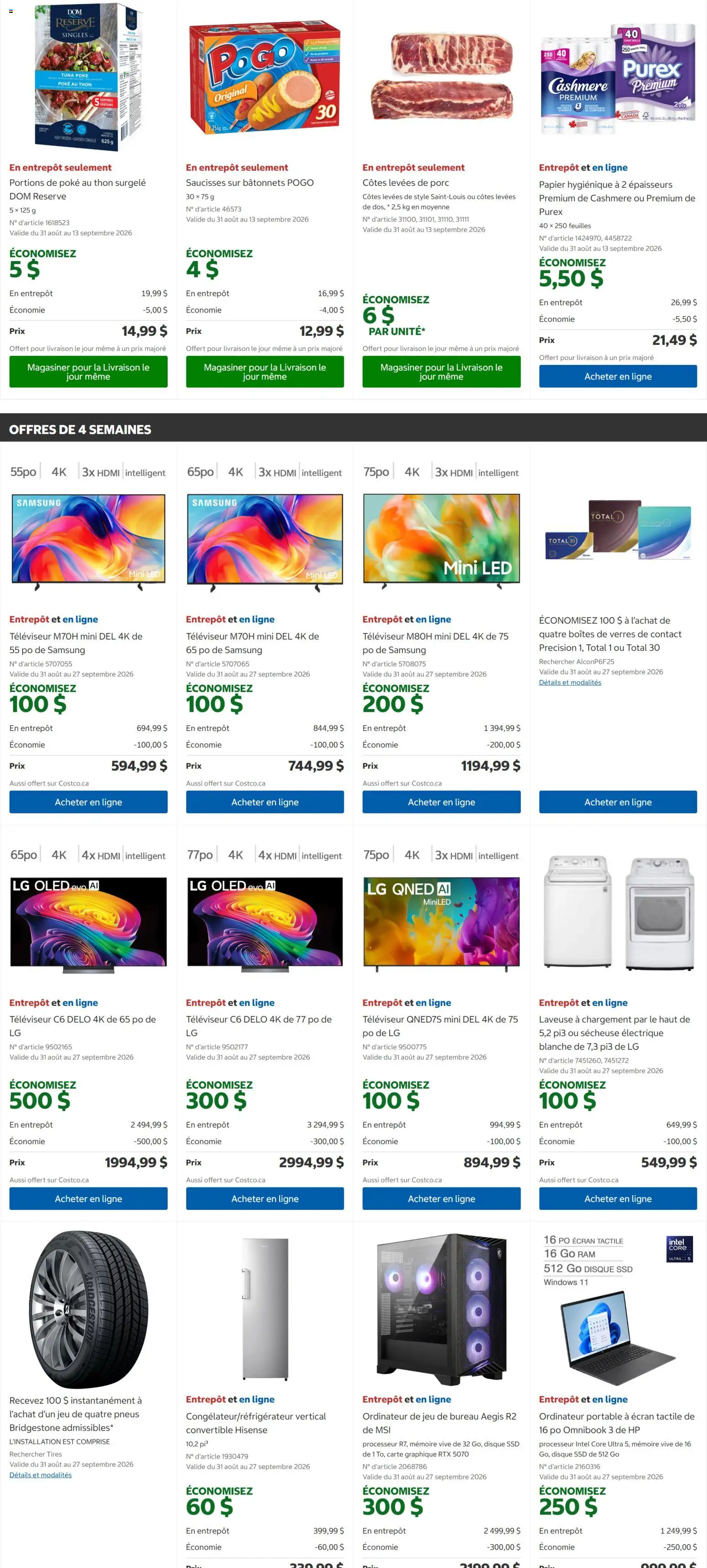 Costco flyer valid from Aug 31, 2026 | Page: 2 | Products: Tuna