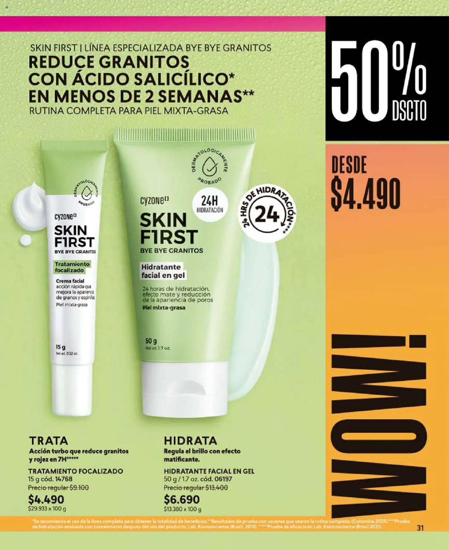 Catálogo CyZone Campaña 10 │ válido desde el 01.06.2026 | Página: 31 | Productos: Brillo, Mate, Crema