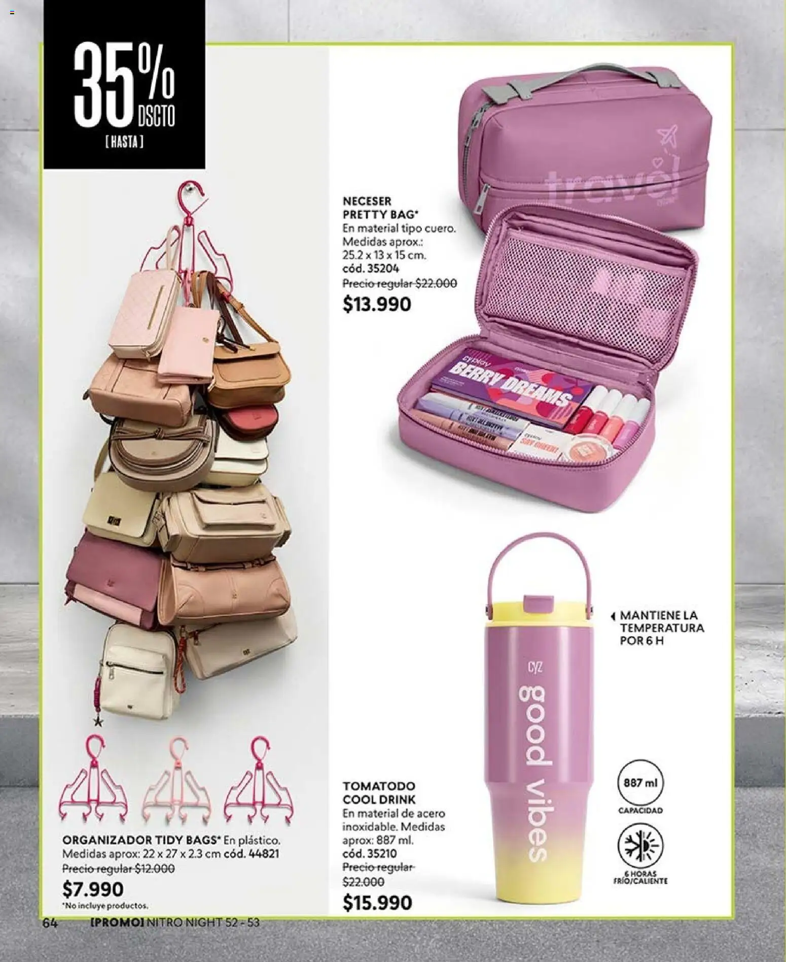 Catálogo CyZone Campaña 15 │ válido desde el 06.09.2026 | Página: 64 | Productos: Neceser, Organizador