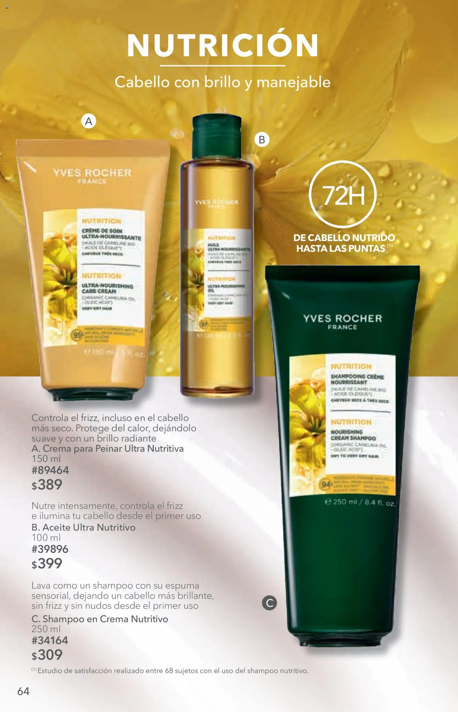 Nuevas ofertas de Yves Rocher válidas en toda la República Mexicana desde el 14/07/2026. ¡Encuentra las mejores ofertas en Yves Rocher campaña 10 2026! | Página: 64 | Productos: Crema, Brillo, Aceite, Radiante