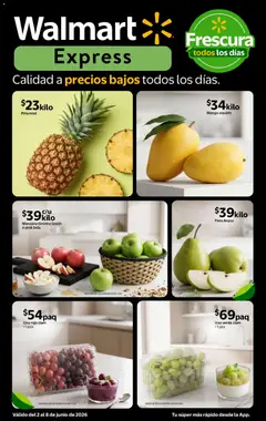 Vista previa de Walmart Express folleto Calidad a precios bajos, nuevo folleto de la tienda, válido en México a partir del 02.06.2026