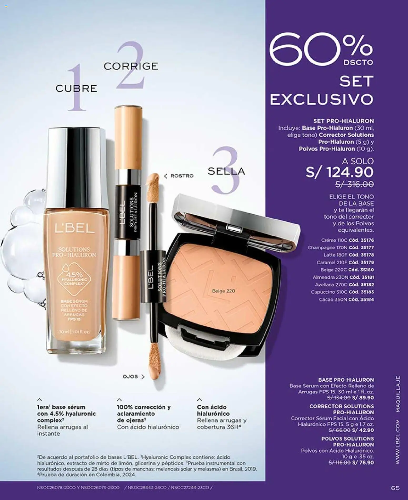 Catálogo L'Bel válido desde 16.05.2026 | Página: 69 | Productos: Té, Maquillaje, Corrector