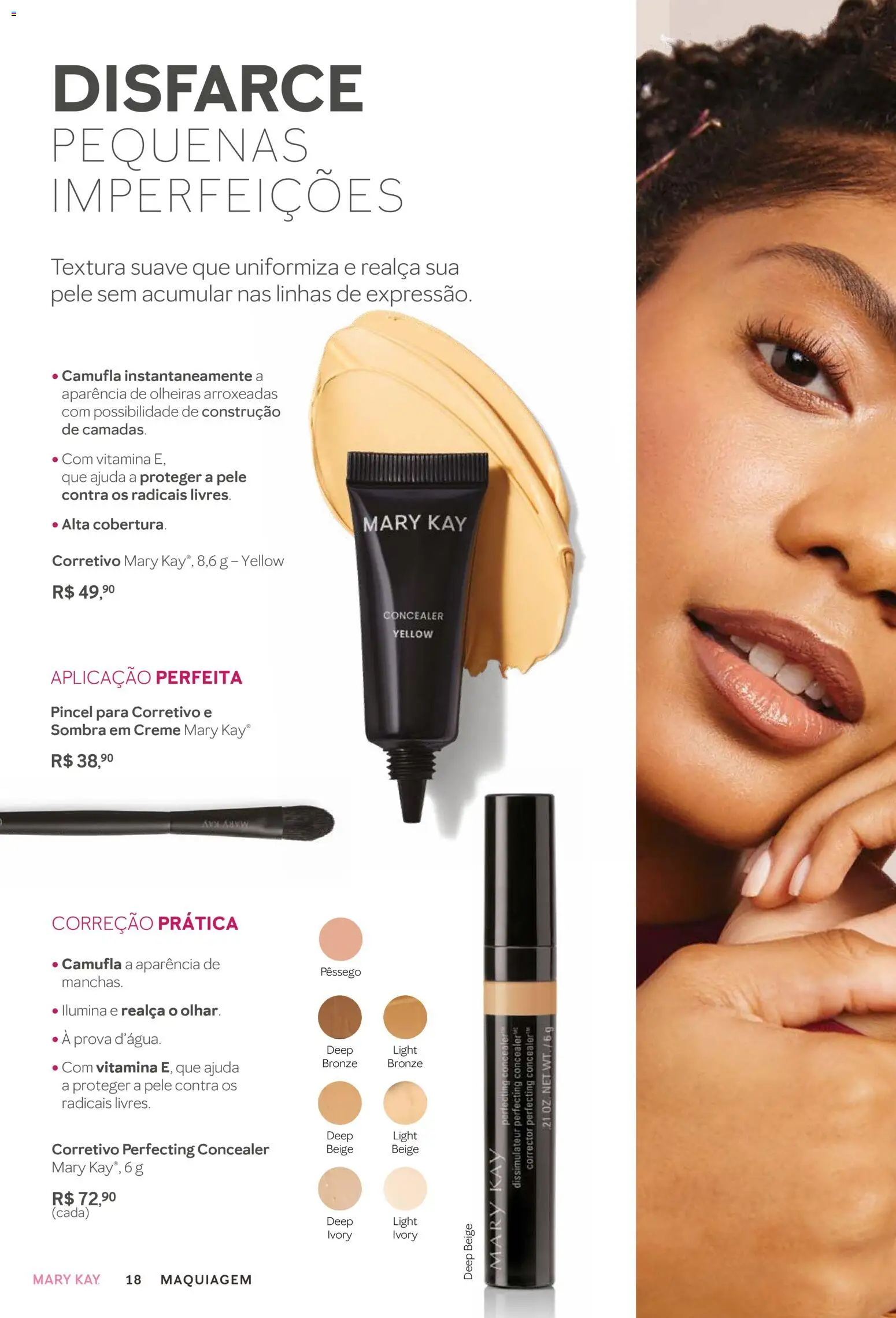 Mary Kay Folheto - válido de 01.01.2026 | Página: 18 | Produtos: Maquiagem, Corretivo, Pincel, Creme