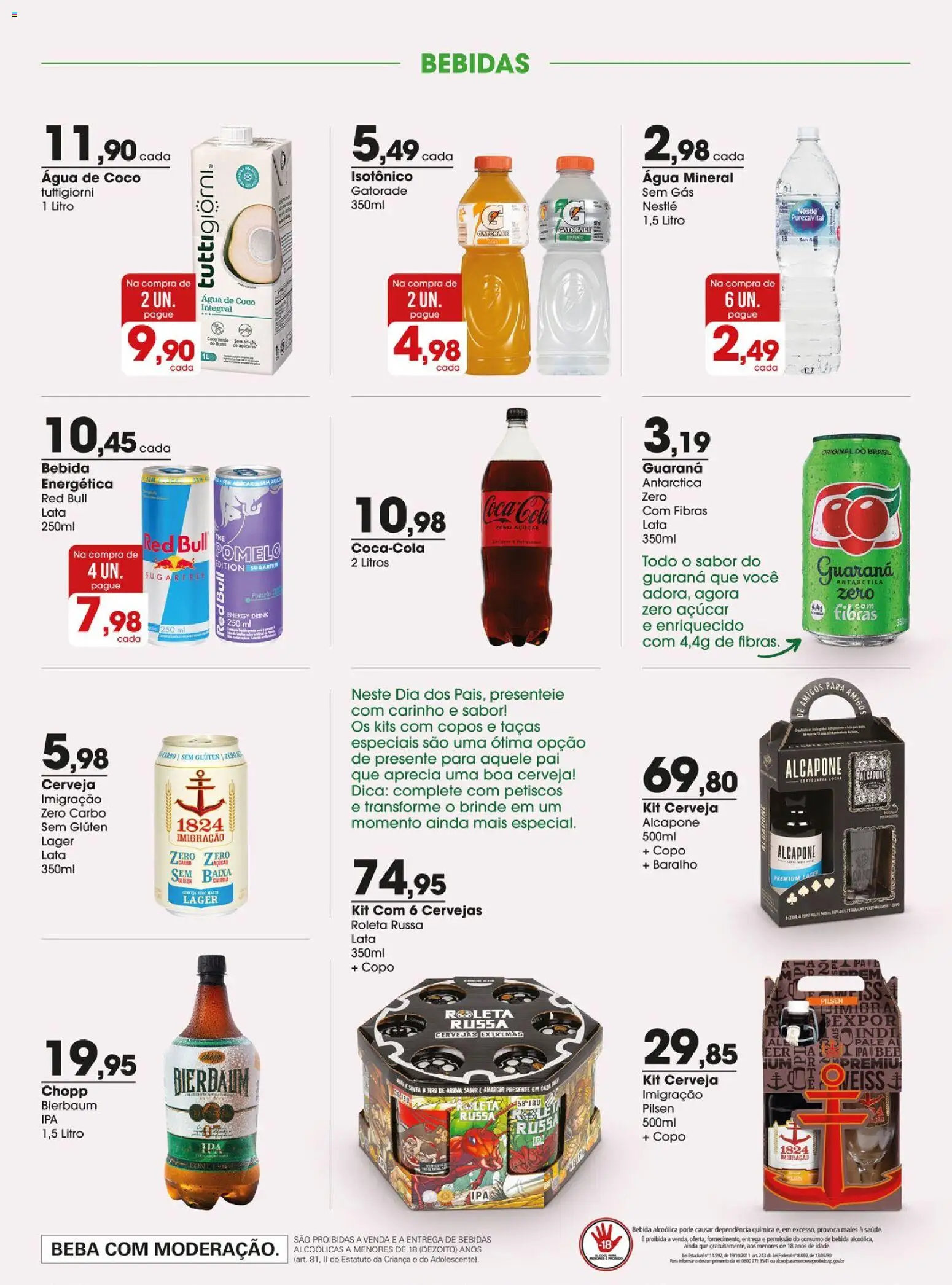 Zaffari Folheto - válido de 28/07/2026 | Página: 15 | Produtos: Coco, Gatorade, Porta, Taças