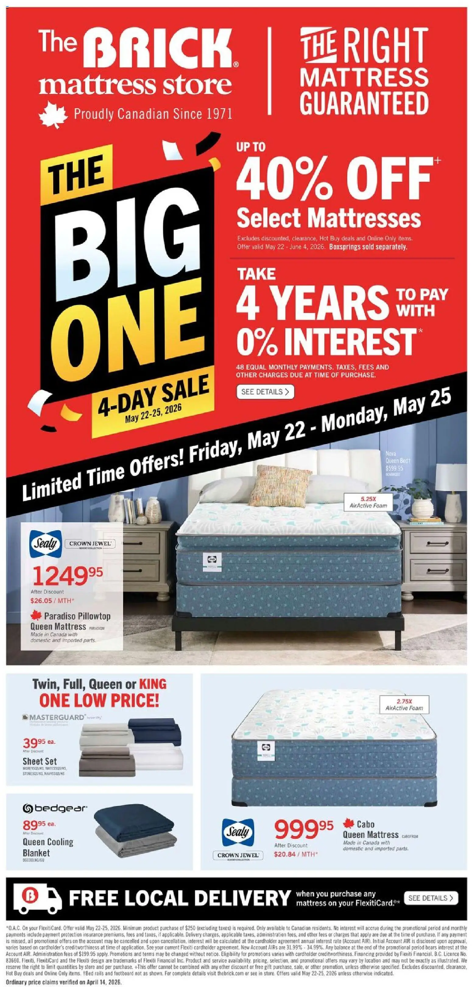 The Brick flyer valid from 22.05.2026 | Page: 1 | Products: Mattress, Blanket