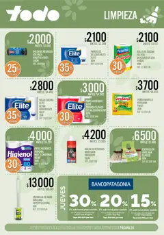 Vista previa Supermercados TODO catálogo válido desde el 22/09/2026 | Página: 24 | Productos: Papel higiénico, Algodón, Escobillon, Escobilla