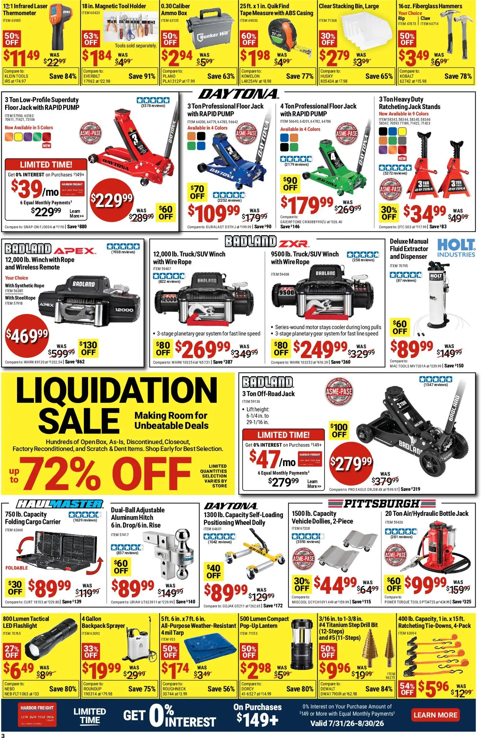 Harbor Freight Parking Lot Sale - valid from 08/10/2026 | Page: 3 | Products: Pump, Drill Bit, Ammo, Thermometer