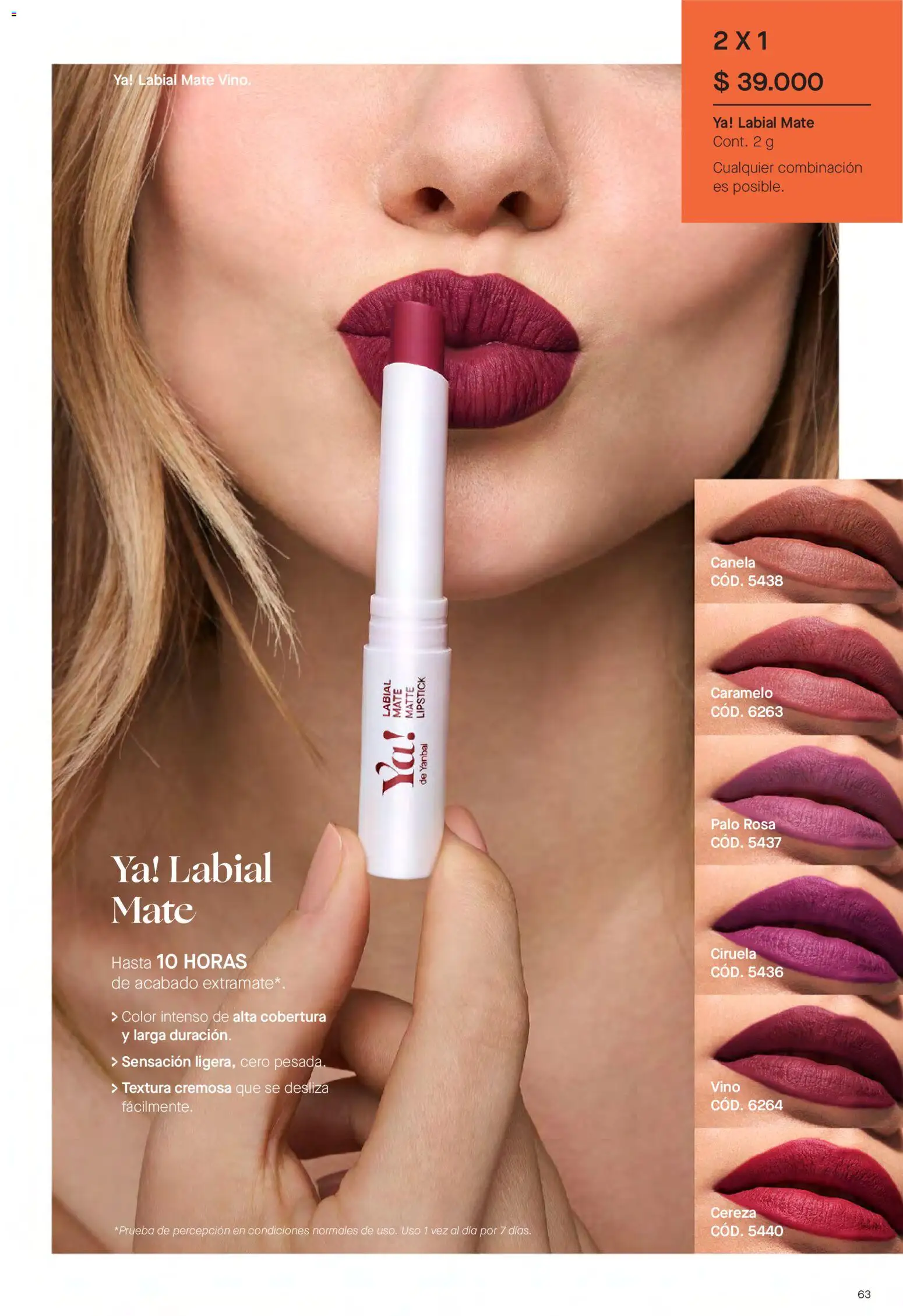 Yanbal revista - valida desde el 20/06/2026 | Página: 63 | Productos: Combinación, Vino
