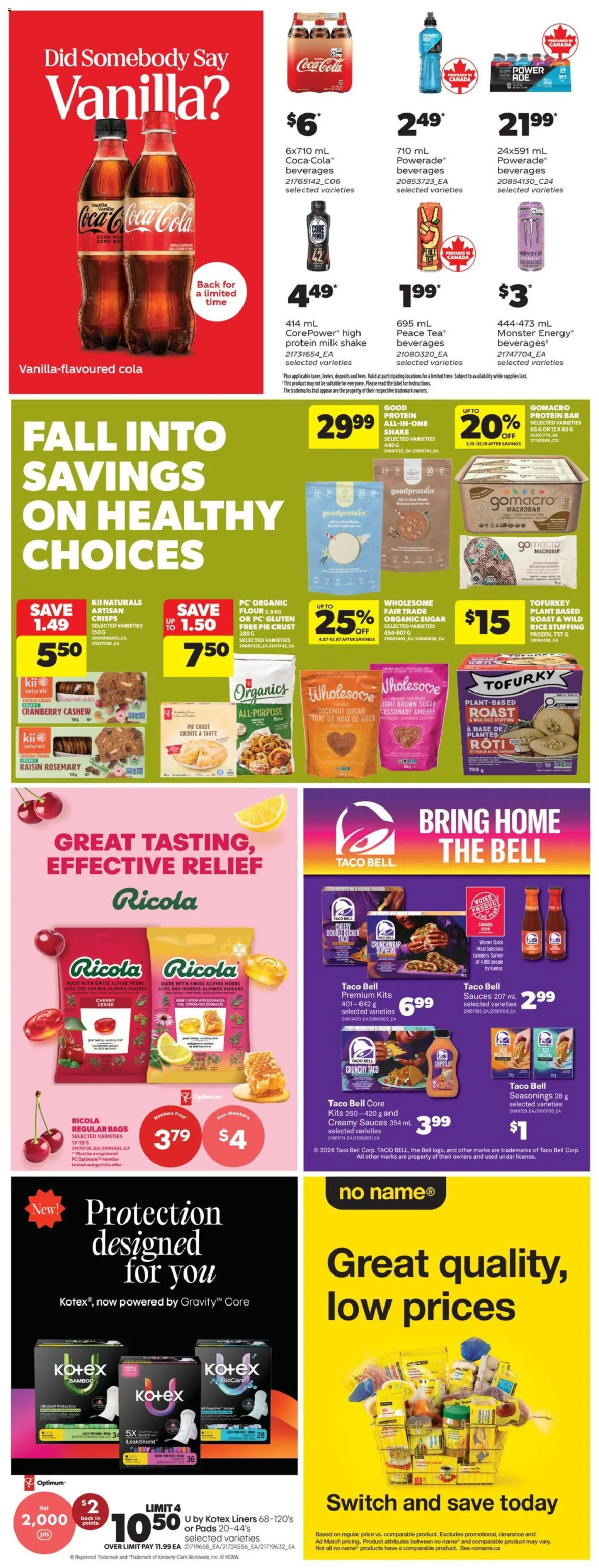 Real Canadian Superstore flyer valid from Sep 24, 2026 | Page: 40 | Products: Rice, Protein bar, Vanilla, Protein