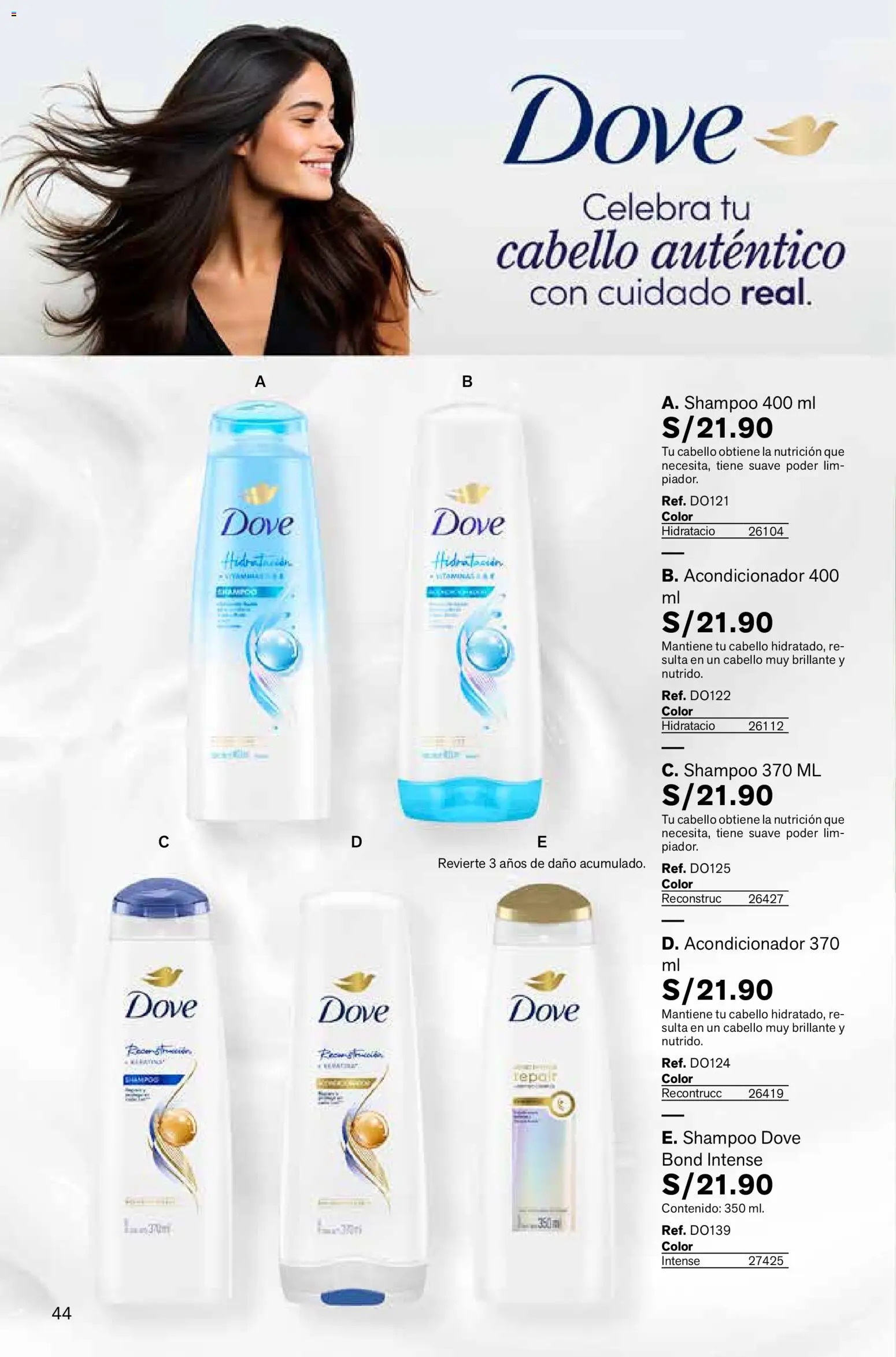 Catálogo Leonisa válido desde 06.03.2026 | Página: 44 | Productos: Shampoo, Acondicionador
