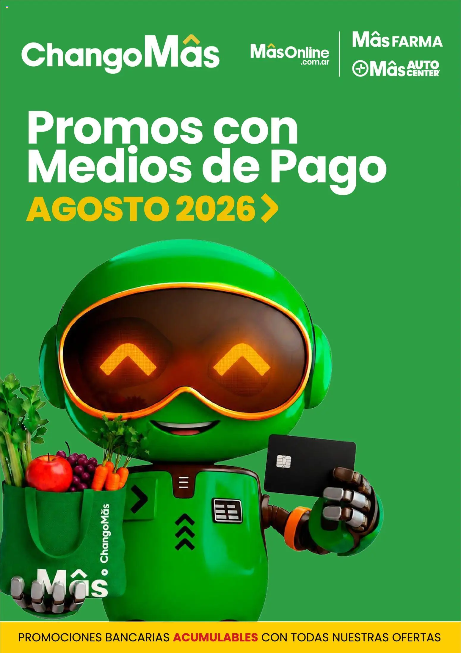 Changomas Medios de pago │ válido desde el 01/08/2026 | Página: 1