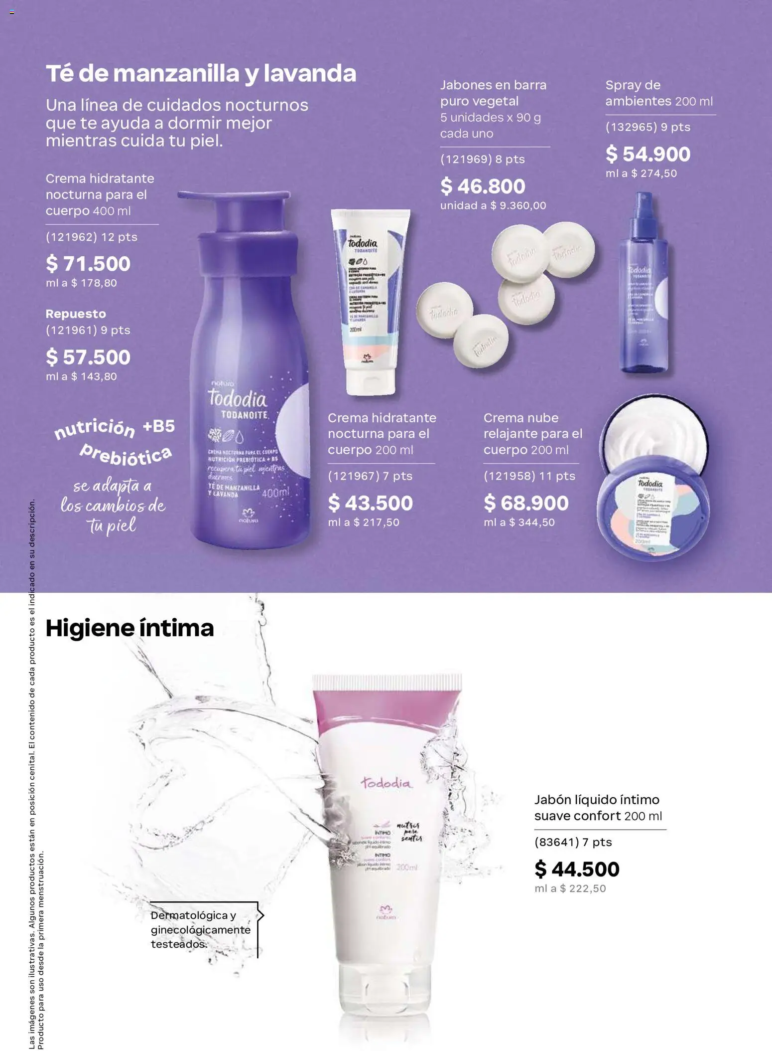 Natura revista - valida desde el 23/09/2026 | Página: 139 | Productos: Té, Crema, Higiene íntima, Jabón líquido