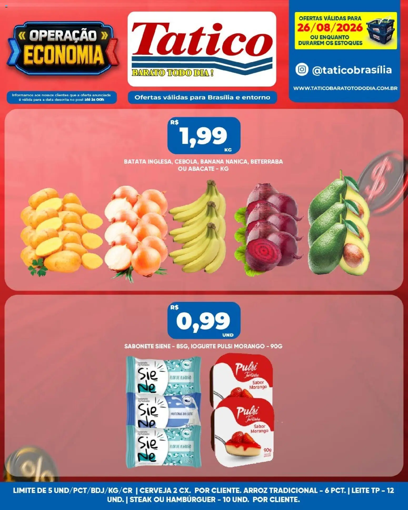 Tatico Folheto - válido de 27/08/2026 | Página: 28 | Produtos: Beterraba, Abacate, Iogurte, Sabonete