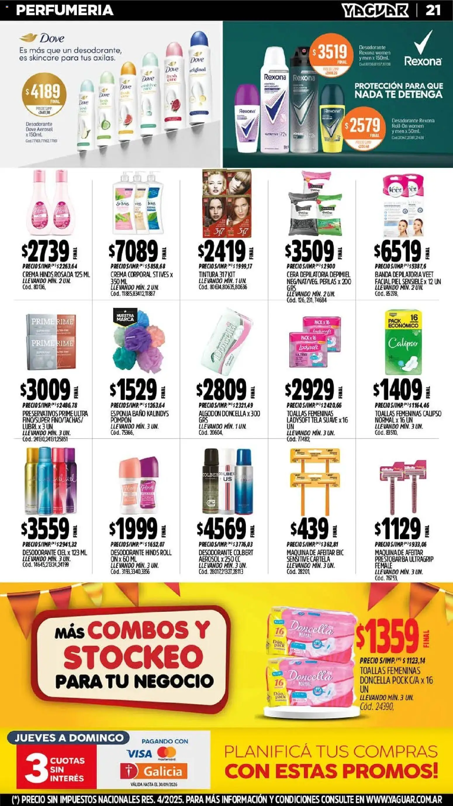 Yaguar - Oferta Semanal San Juan │ válido desde el 21/09/2026 | Página: 21 | Productos: Toallas, Baño, Tintura, Esponja