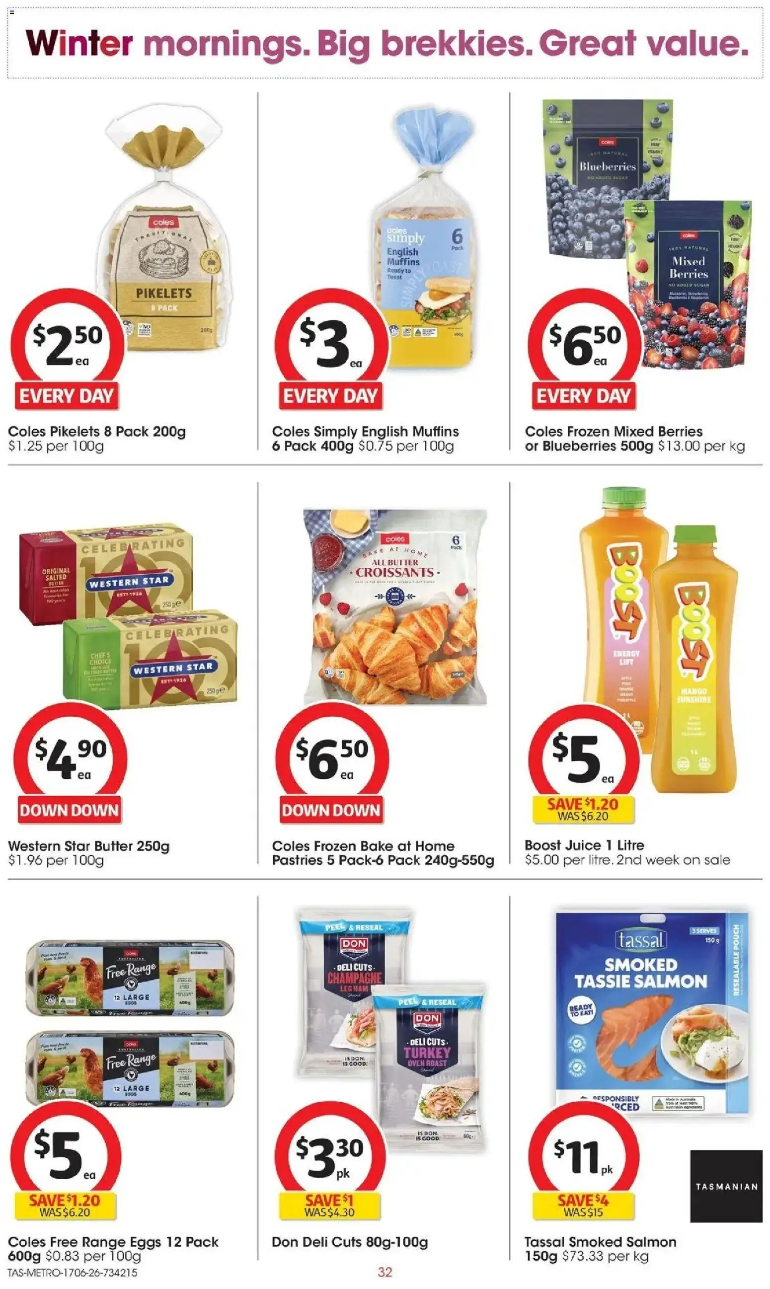 Coles catalogue - valid from 16.06.2026 | Page: 32 | Products: Butter, Sugar, Turkey, Oven