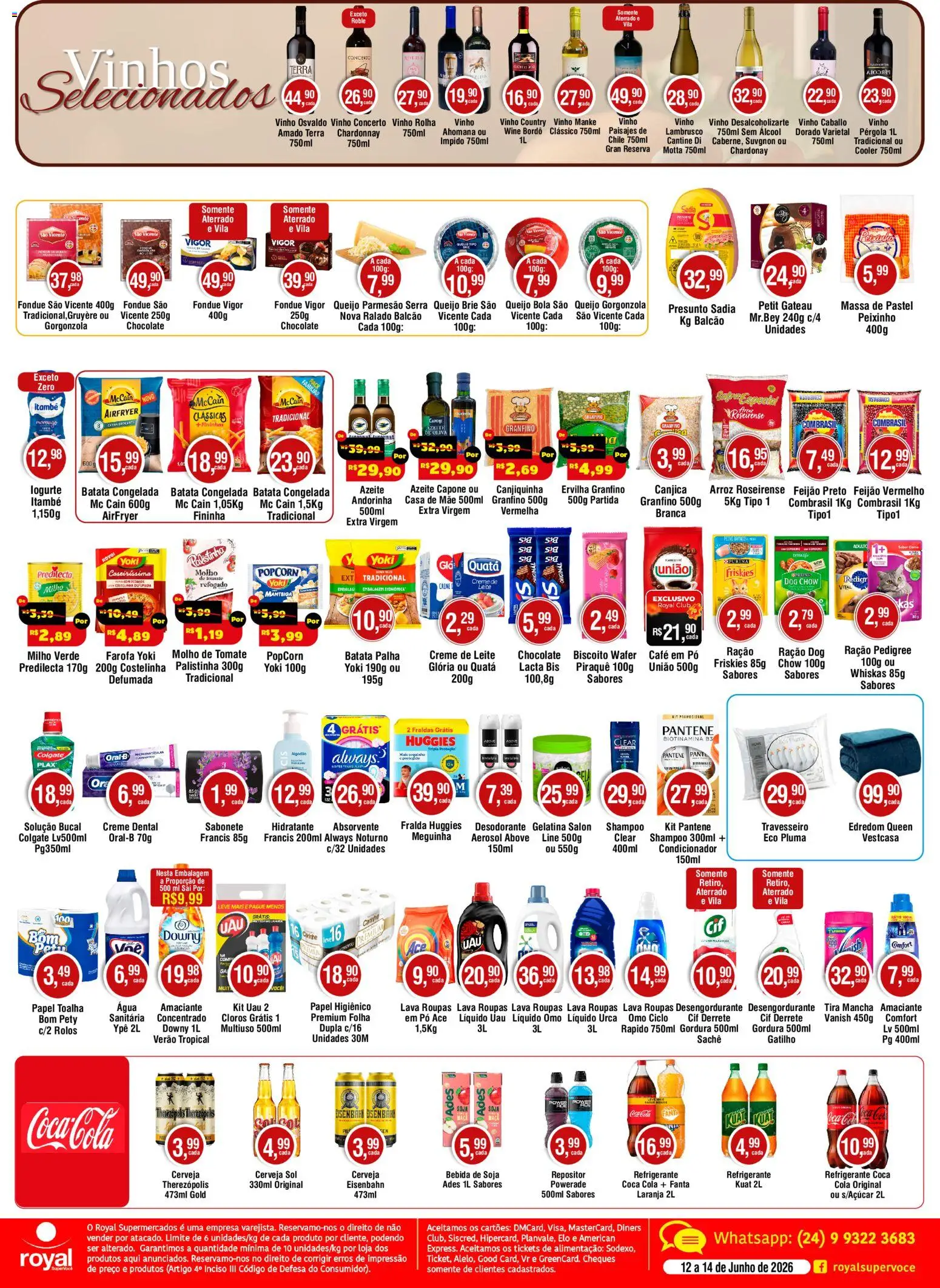 Royal Supermercados Folheto - válido de 12.06.2026 | Página: 2 | Produtos: Milho verde, Queijo parmesão, Azeite, Papel higiênico