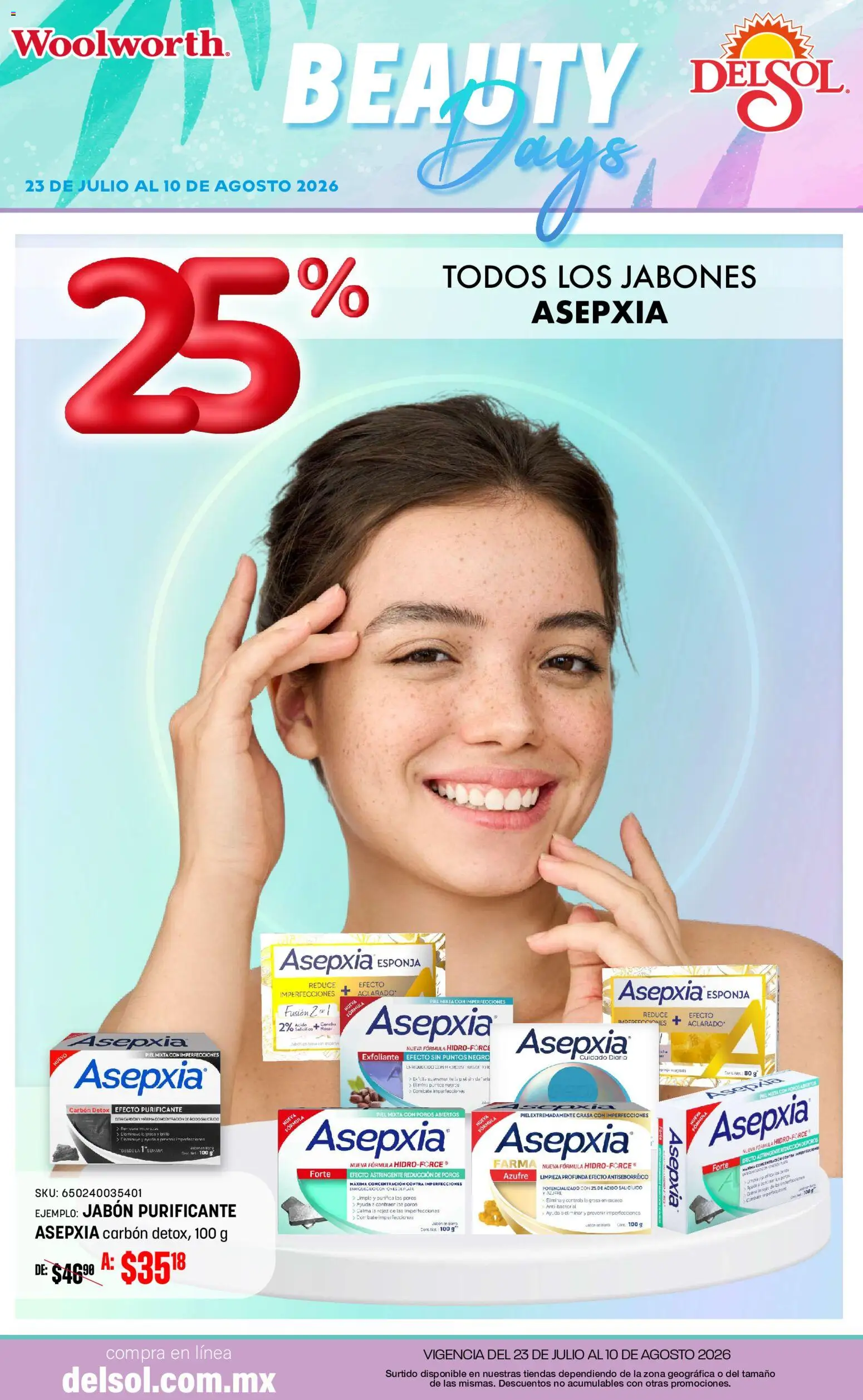 Nuevas ofertas de Del Sol y Woolworth válidas en toda la República Mexicana desde el 23/07/2026. ¡Encuentra las mejores ofertas en Del Sol y Woolworth catálogo! | Página: 9