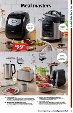 Preview of Aldi catalogue  - valid from 13.05.2026 | Page: 11 | Products: Meat, Pressure cooker, Grinder, Toaster