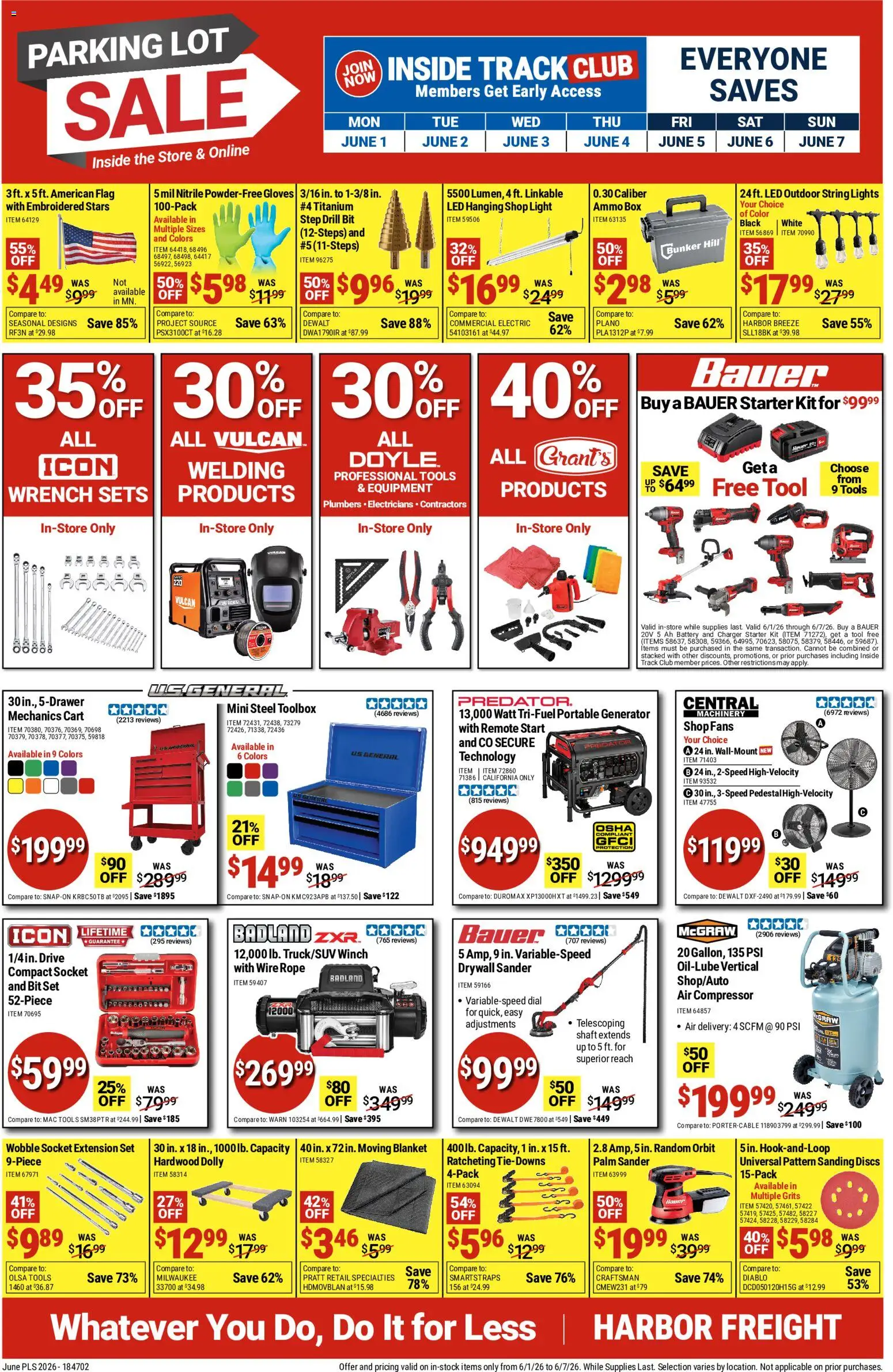 Harbor Freight Weekly Ad - valid from 01.06.2026 | Page: 1