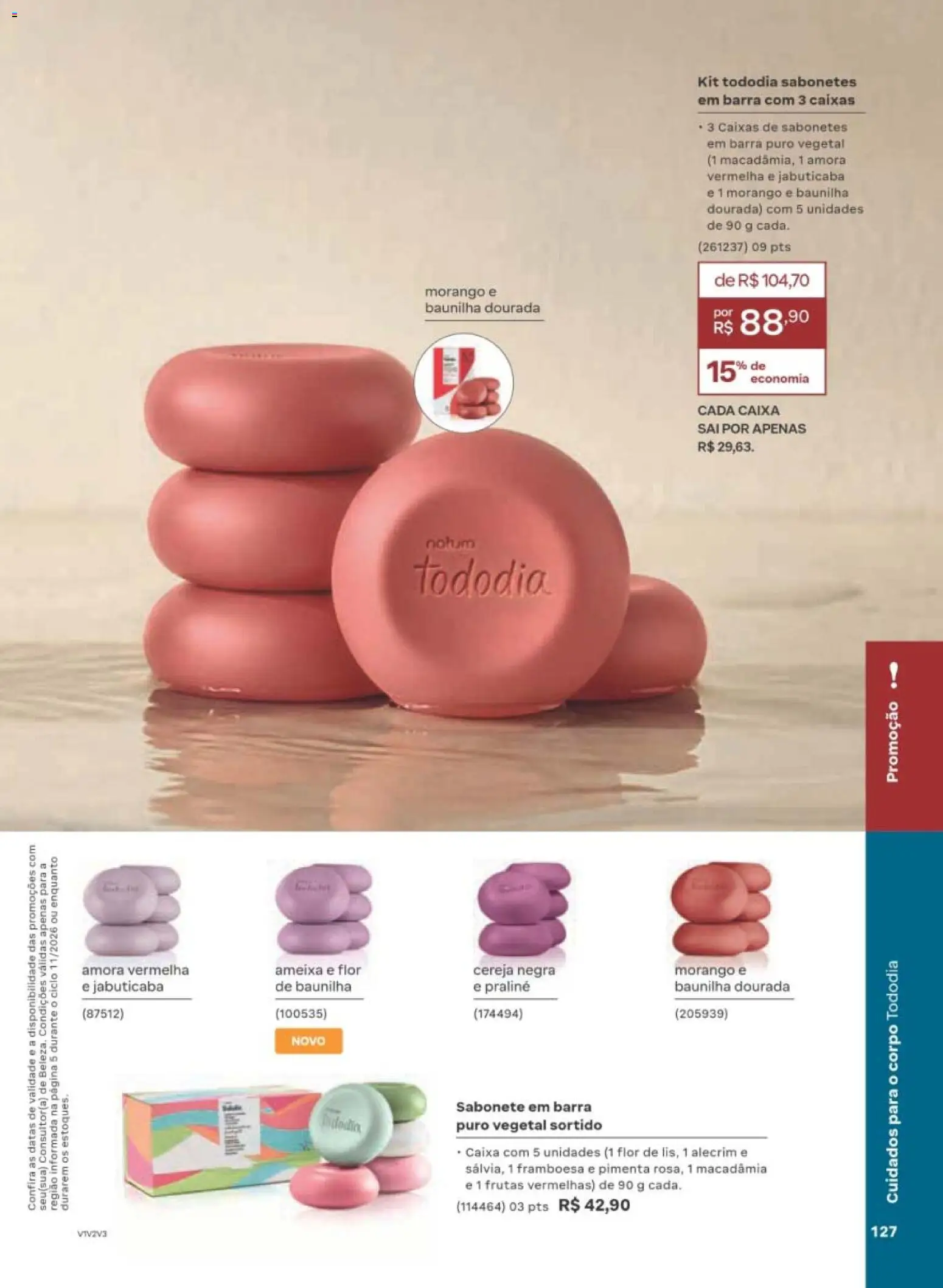 Natura Folheto - válido de 29/06/2026 | Página: 127 | Produtos: Macadâmia, Pimenta, Caixa, Ameixa