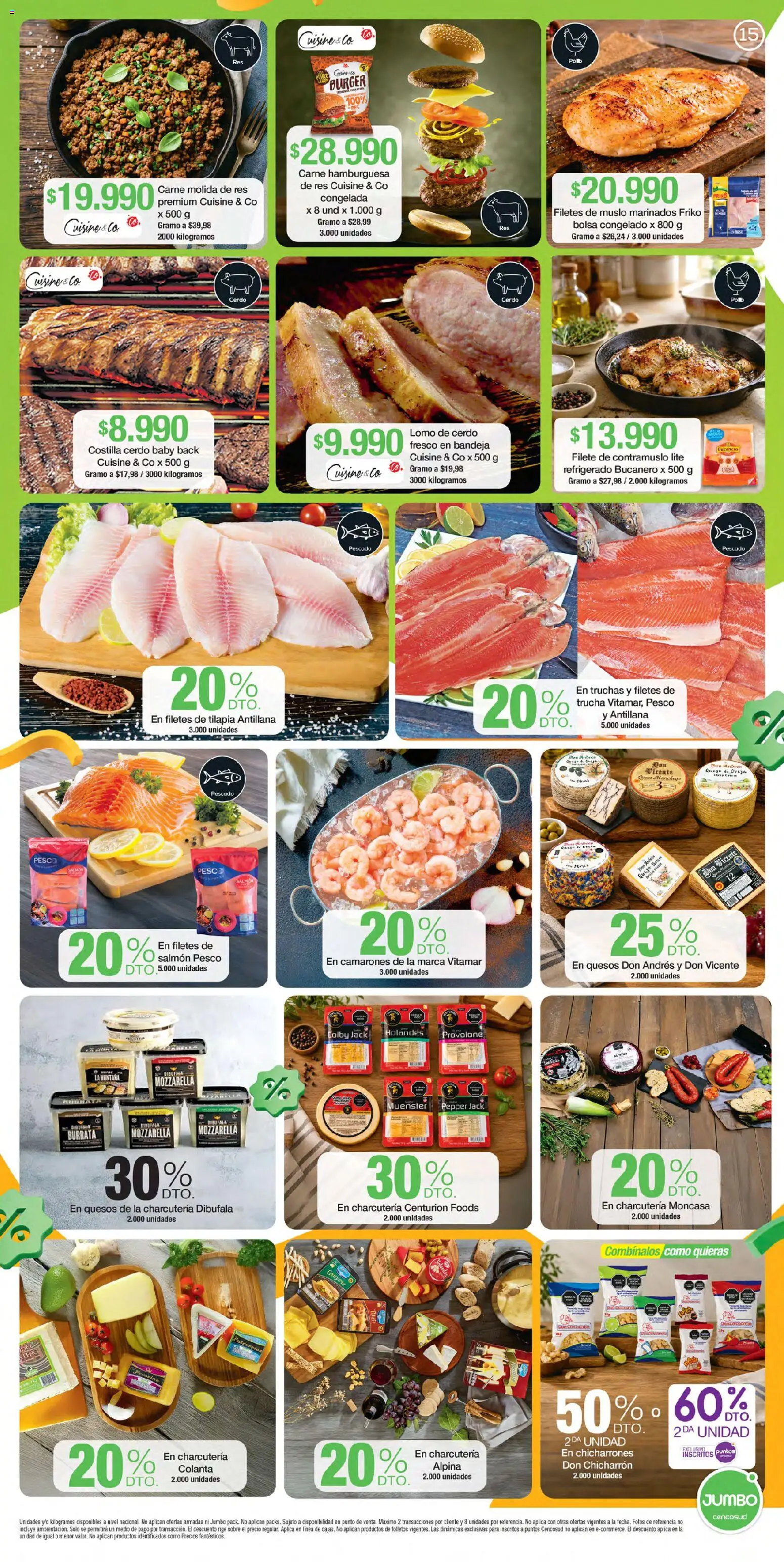 Jumbo revista - valida desde el 24/09/2026 | Página: 15 | Productos: Pescado, Carne molida, Trucha, Filete