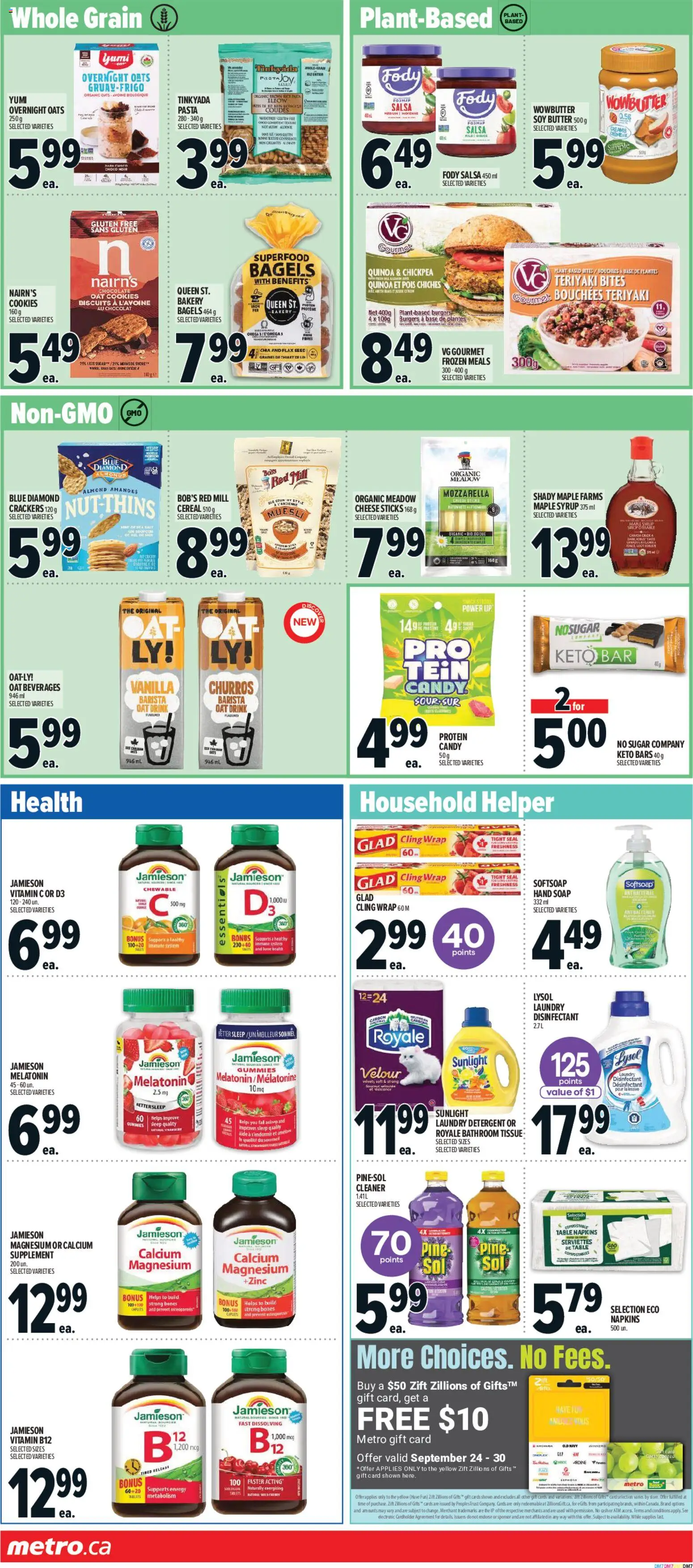 Metro flyer valid from Sep 24, 2026 | Page: 13 | Products: Bakery, Muesli, Brown rice, Protein
