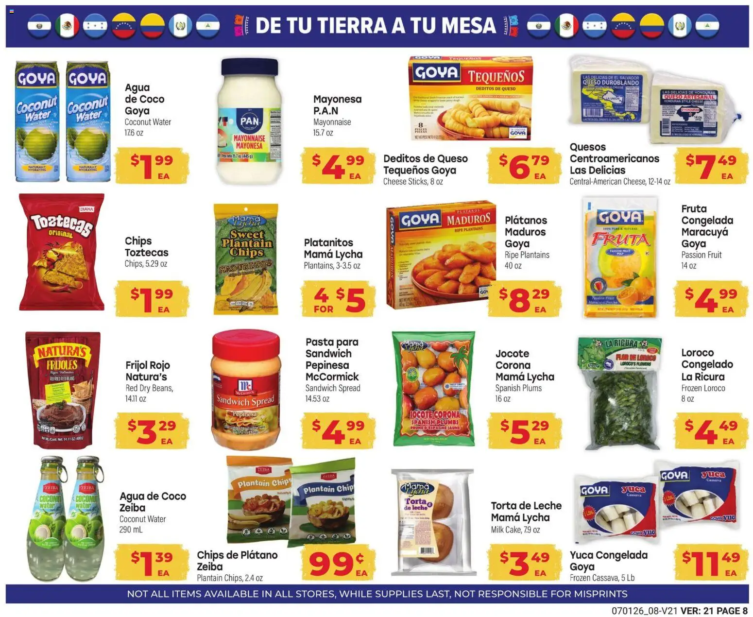 El Rancho Monthly Ad - valid from 07/01/2026 | Page: 8 | Products: Milk, Cheese, Chips, Mayonnaise